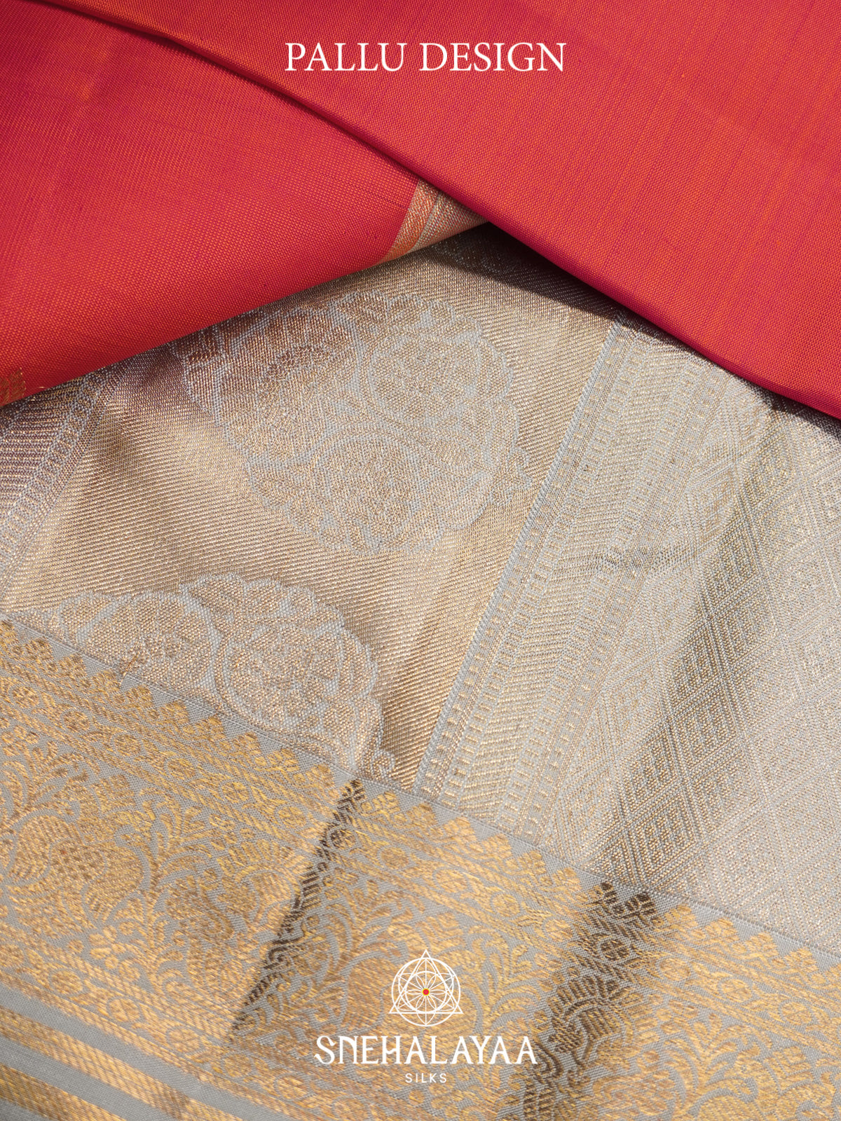 Ruby Red Kanjivaram Silk Saree