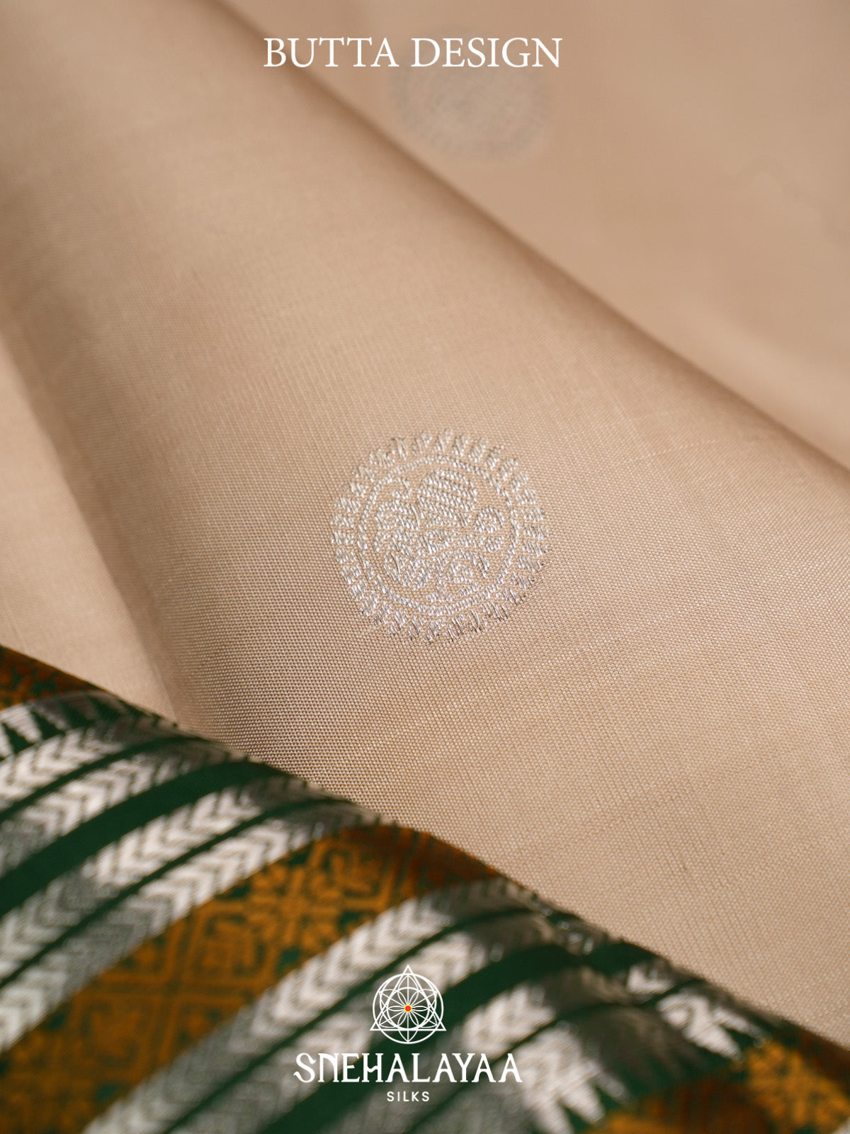Beige Kanjivaram Silk Saree