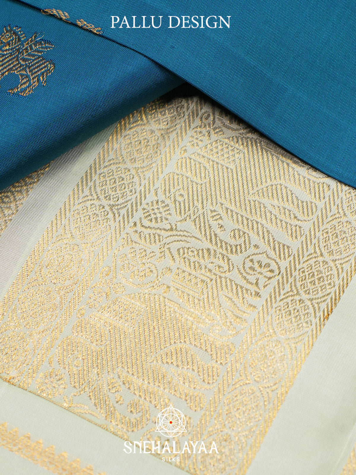Sky Blue Kanjivaram Silk Saree