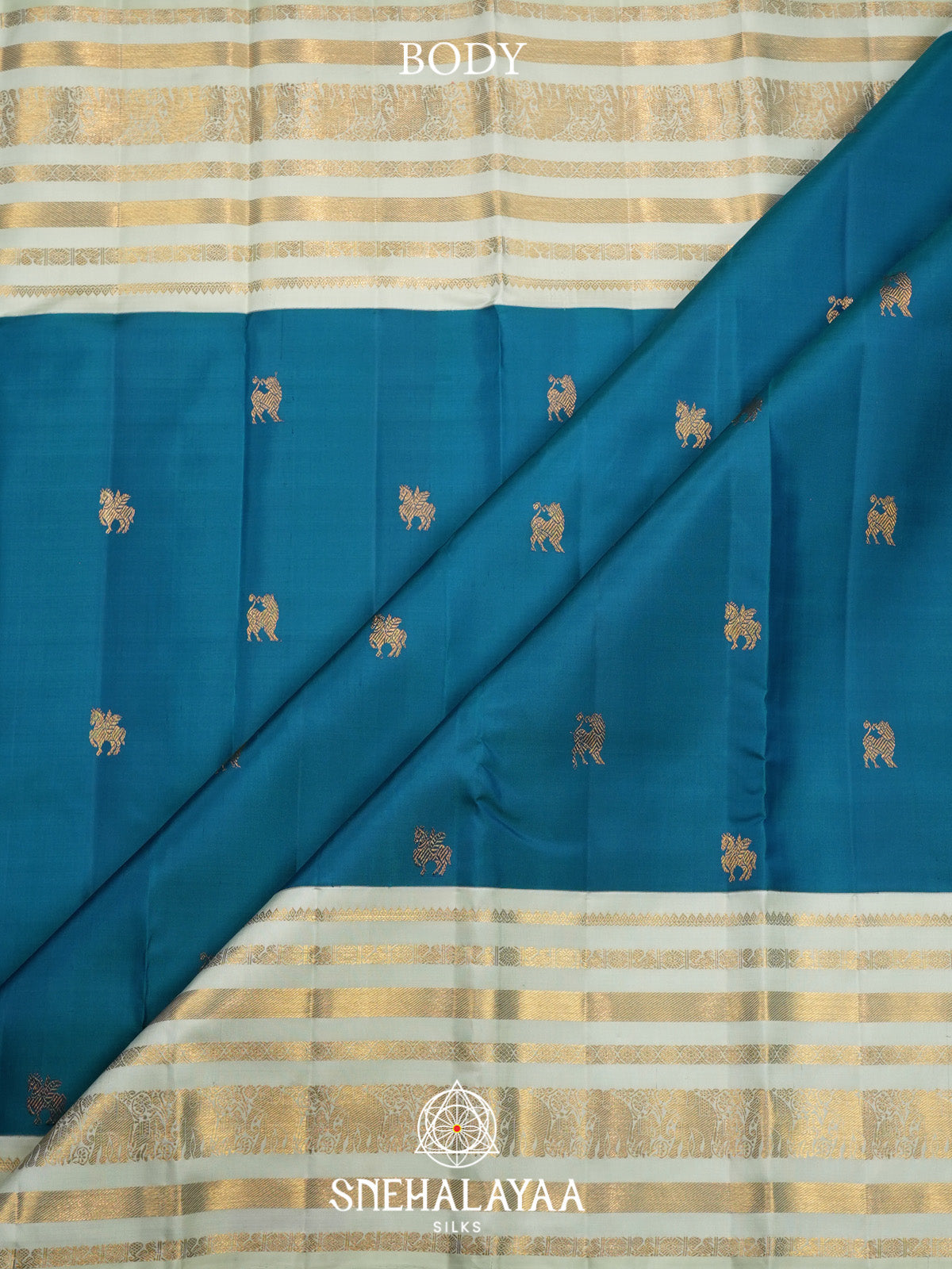 Sky Blue Kanjivaram Silk Saree