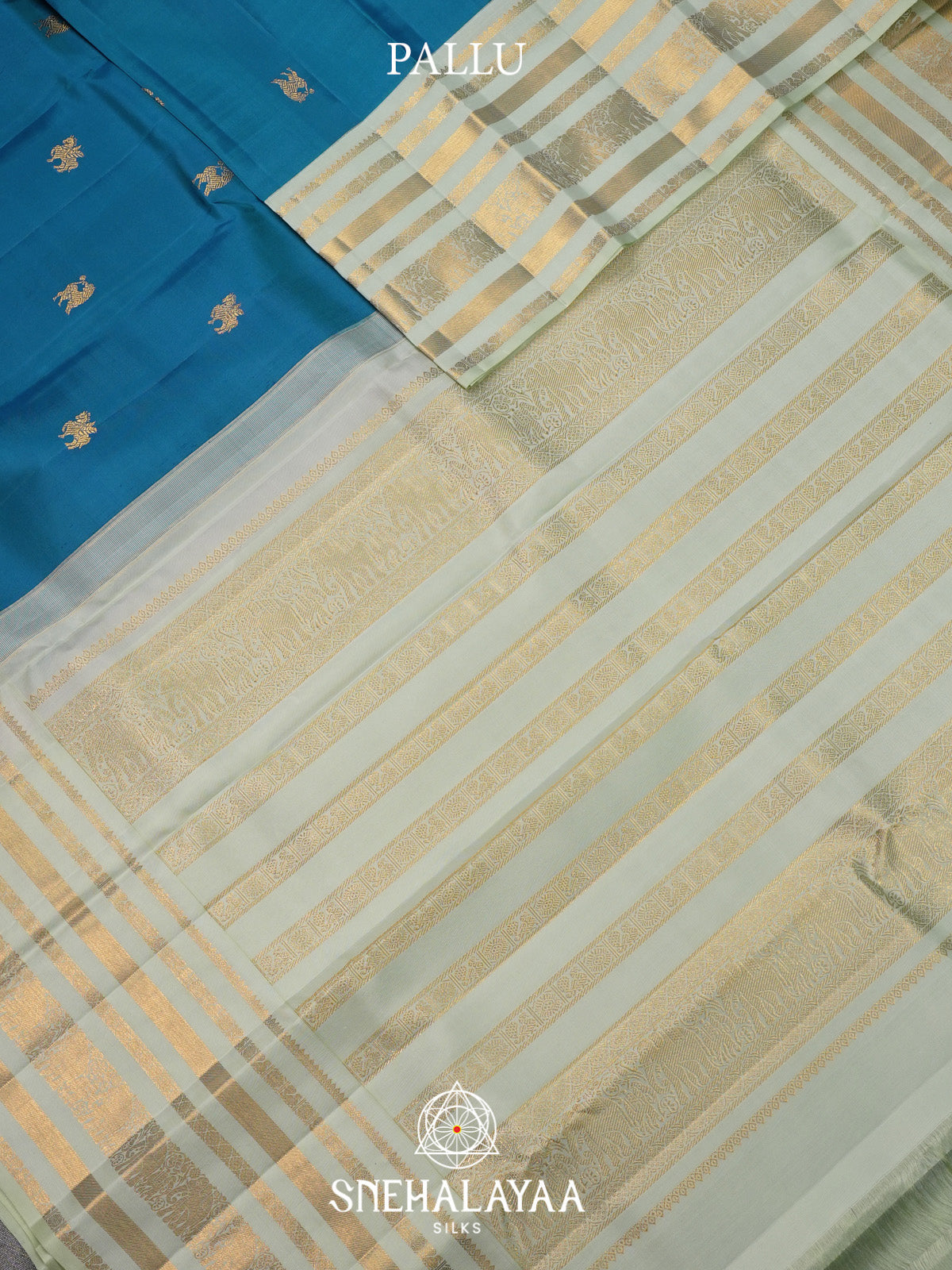 Sky Blue Kanjivaram Silk Saree