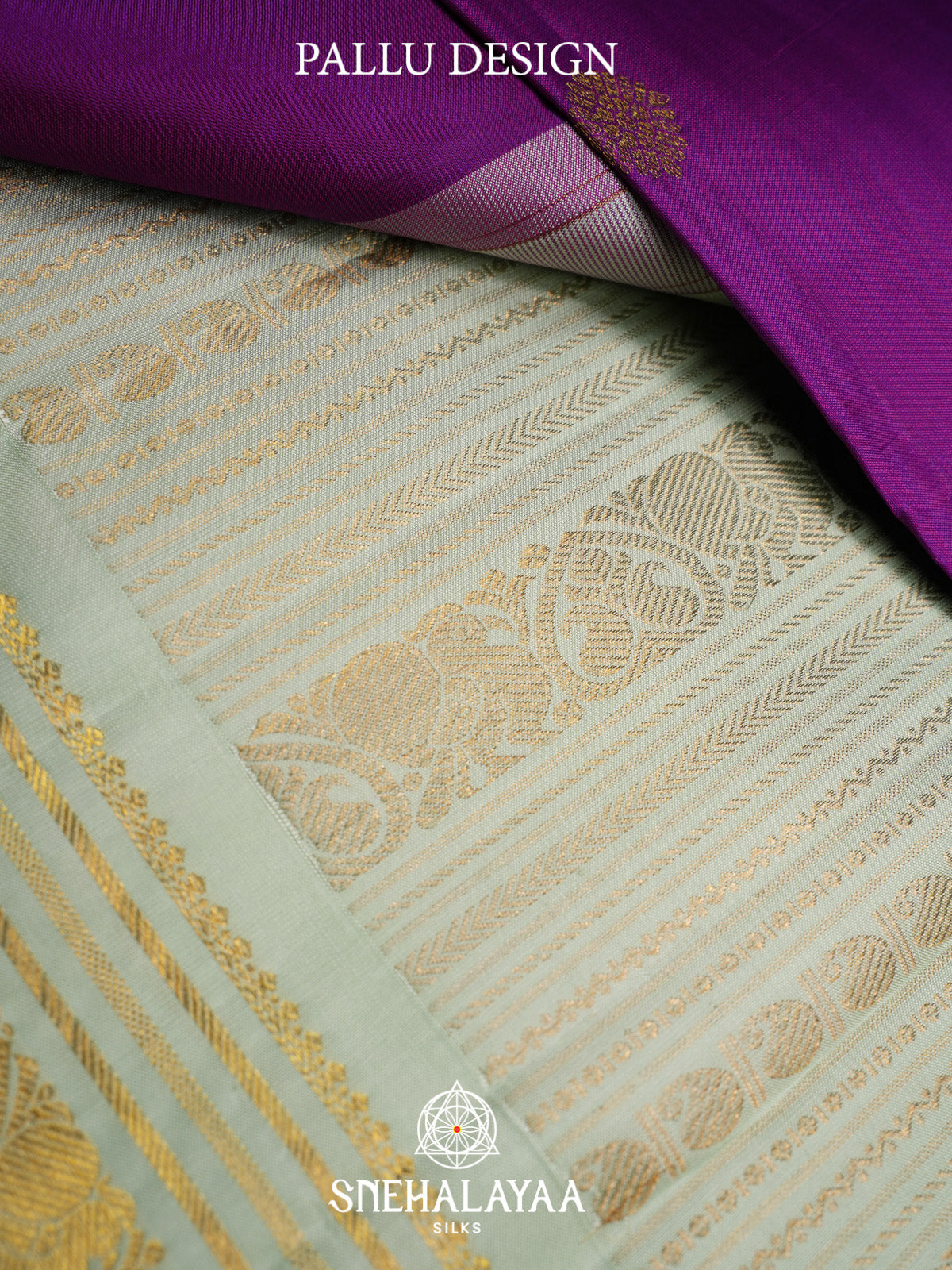 Meganta Purple Kanjivaram Silk Saree
