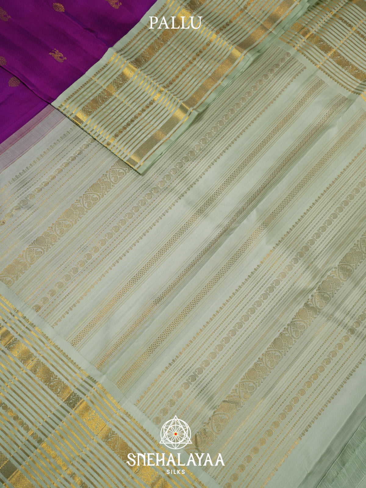 Meganta Purple Kanjivaram Silk Saree