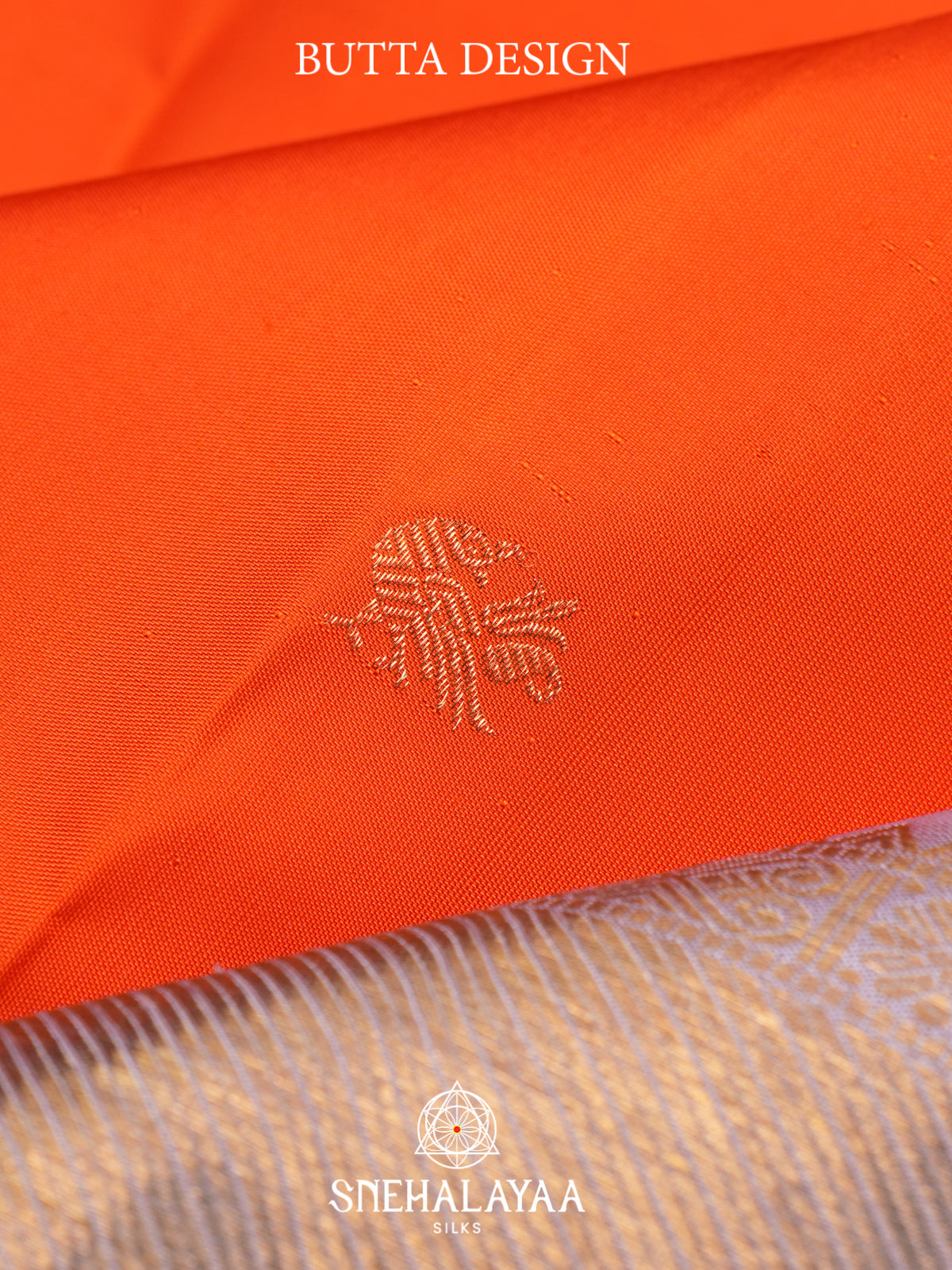 Rust Orange Kanjivaram Silk Saree