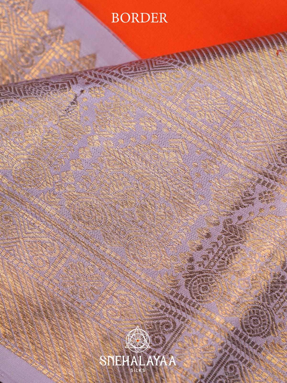 Rust Orange Kanjivaram Silk Saree