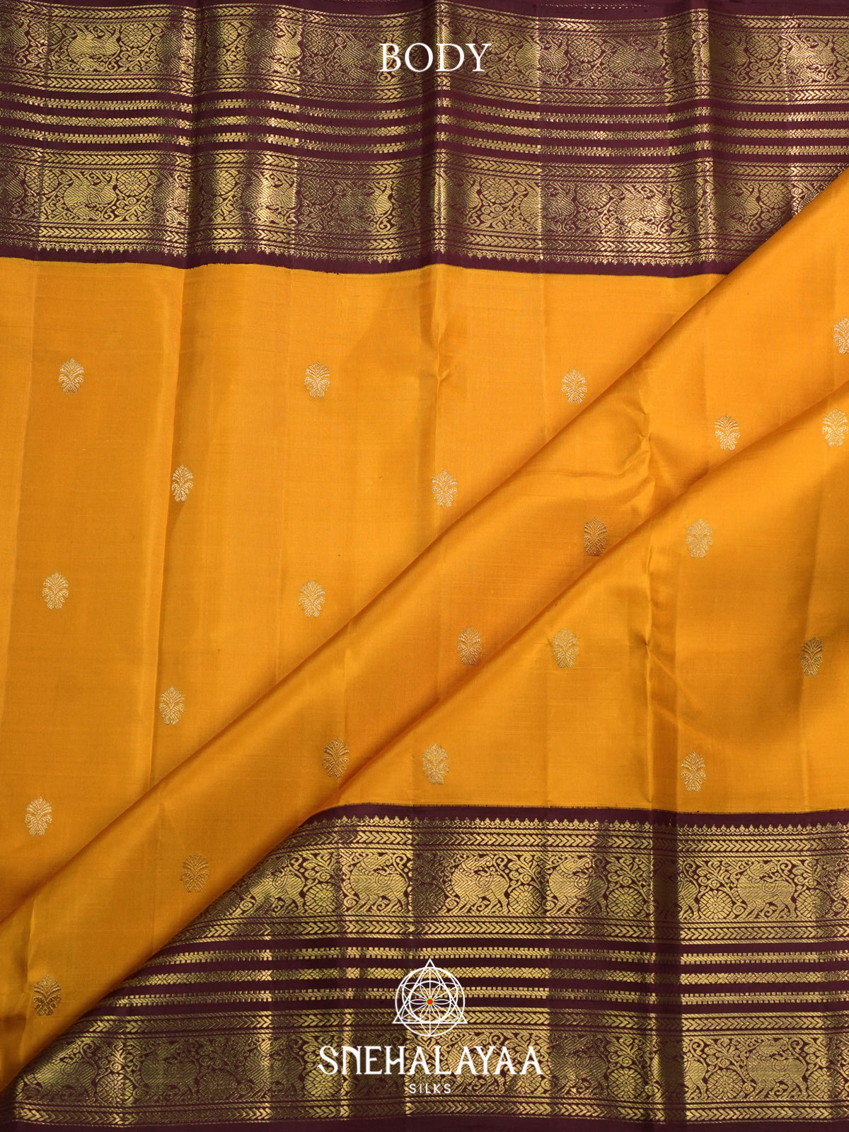 Mango Yellow Kanjivaram Silk Saree