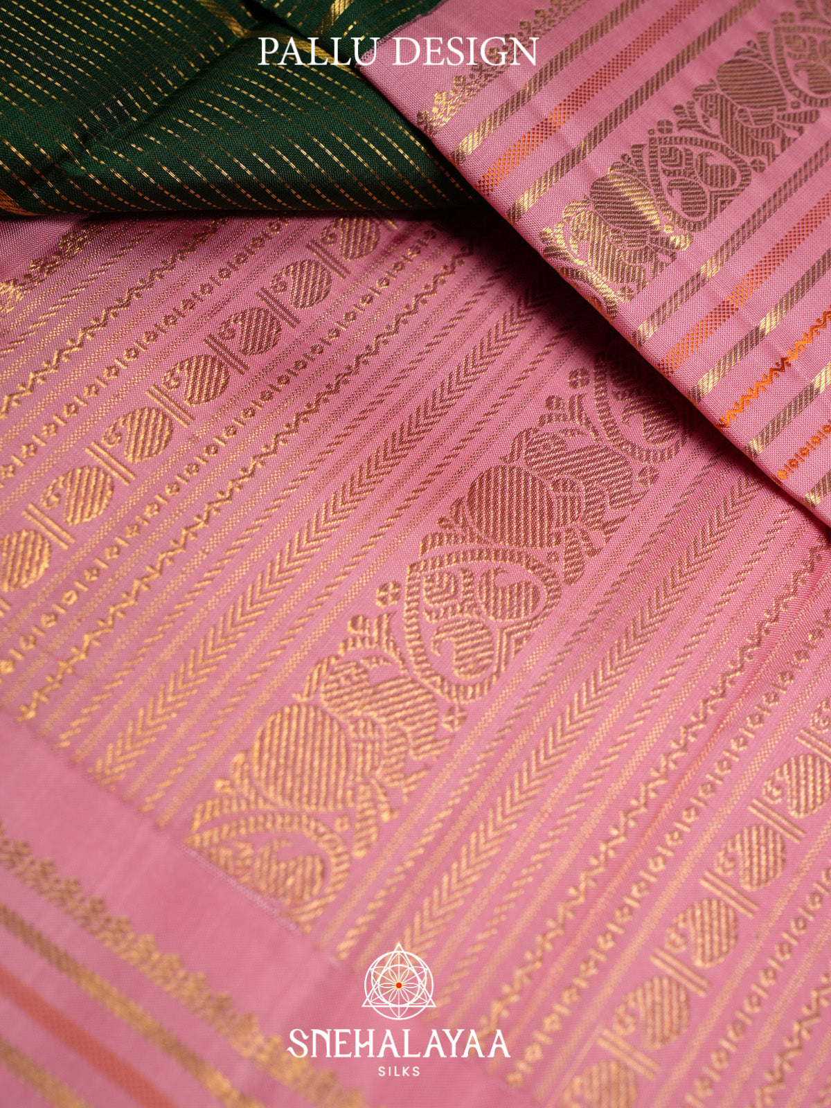 Forest Green Kanjivaram Silk Saree