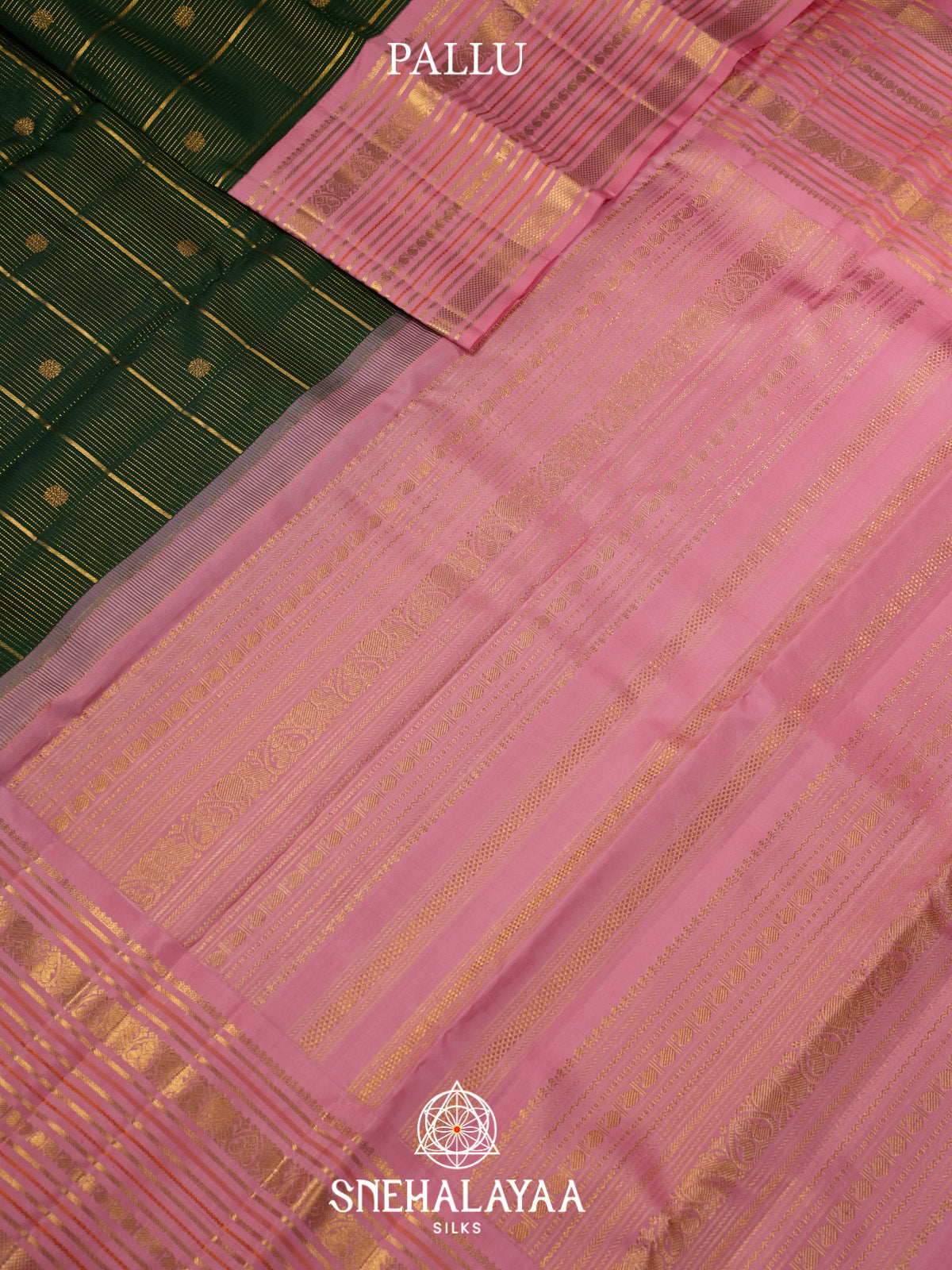 Forest Green Kanjivaram Silk Saree