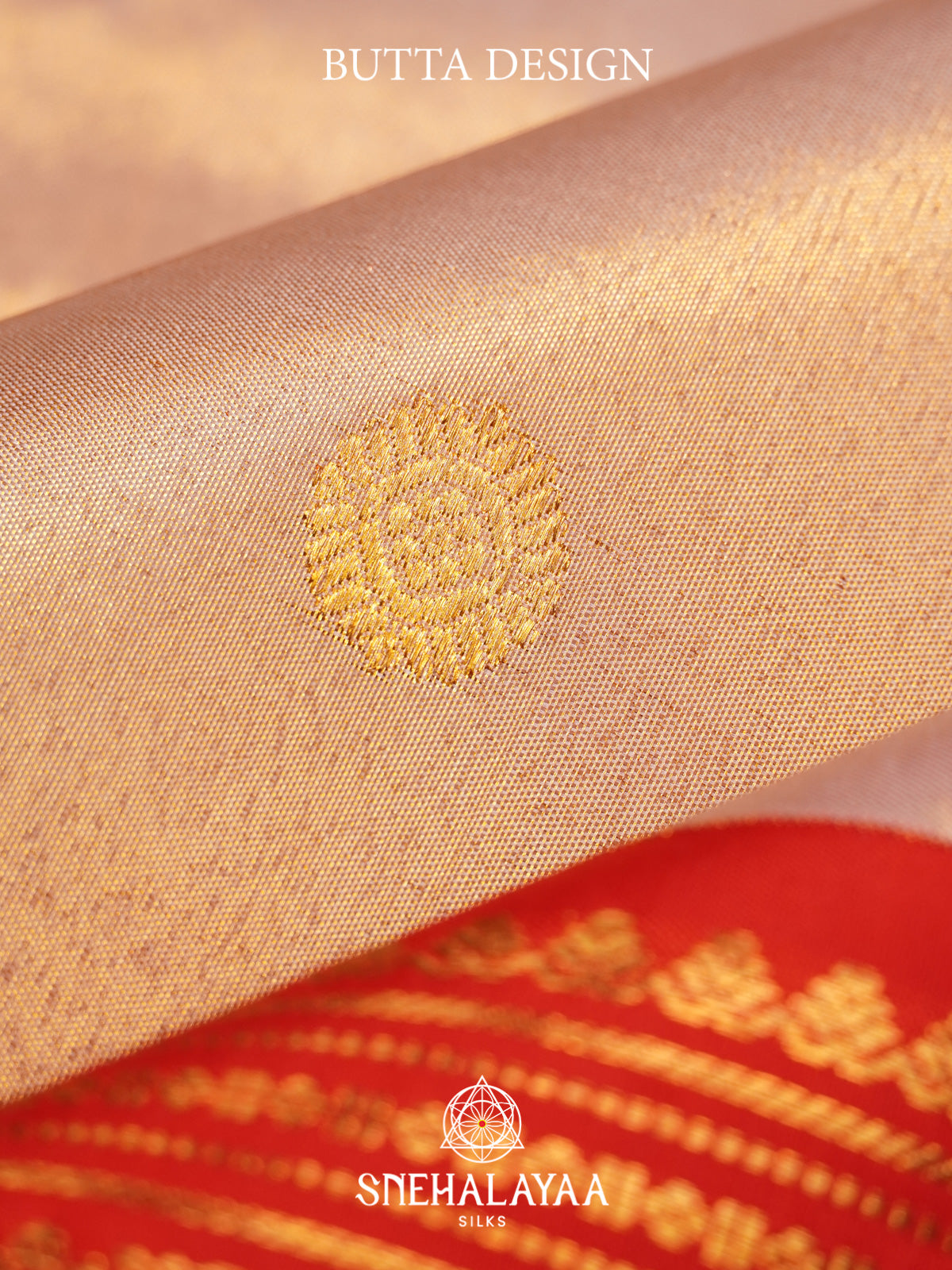 Cream Kanjivaram Silk Saree