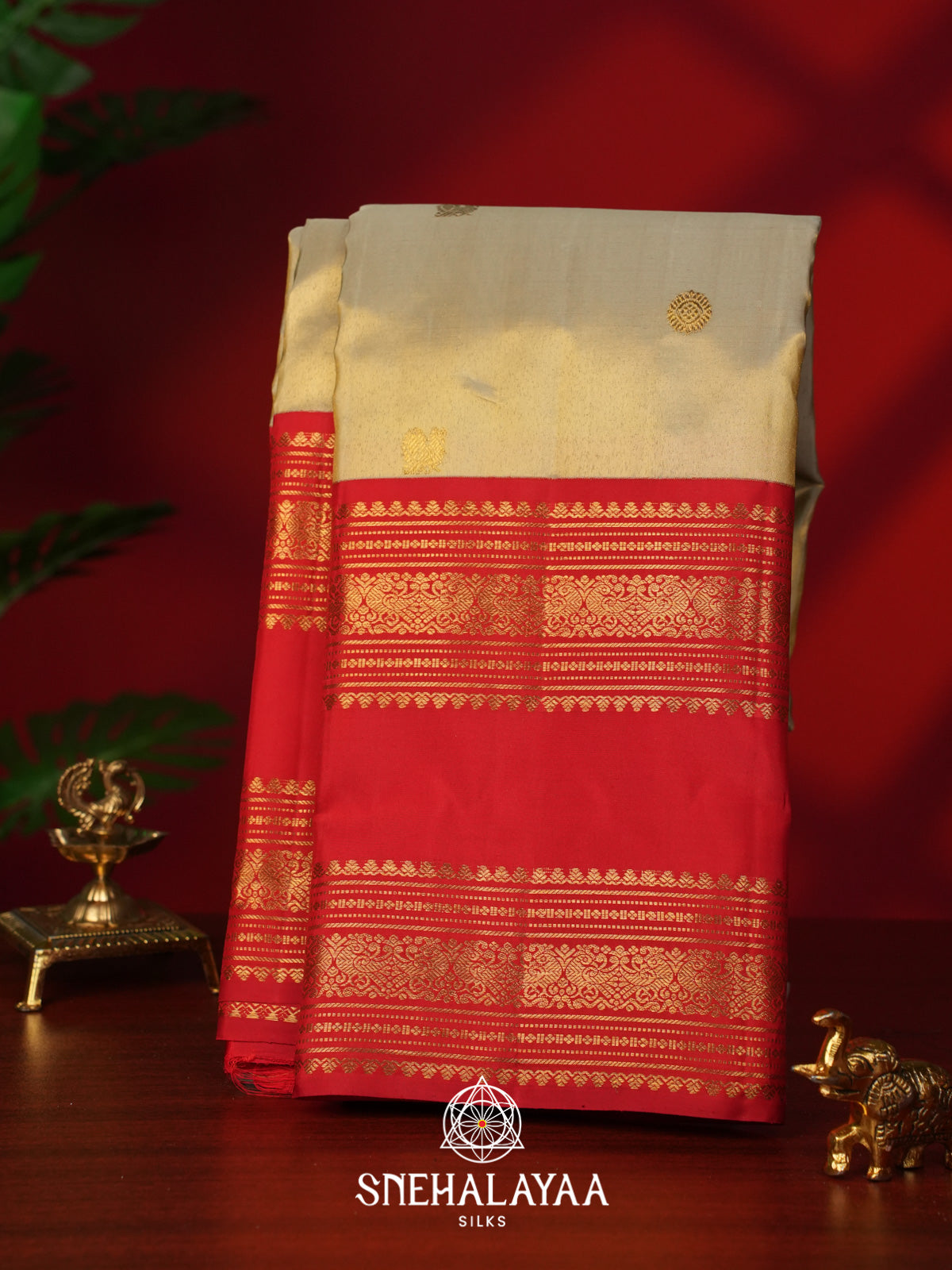 Gold Kanjivaram Silk Saree