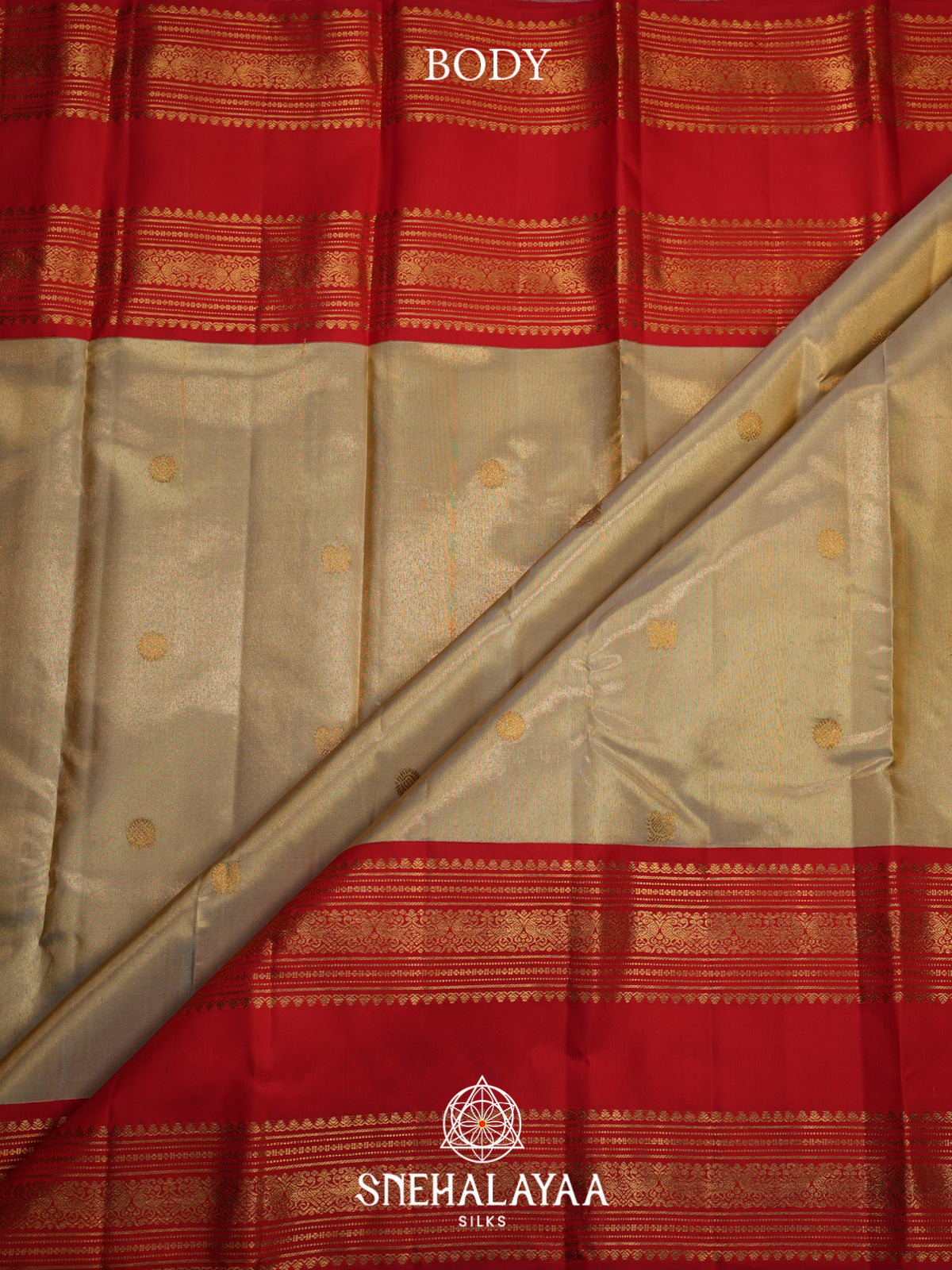 Gold Kanjivaram Silk Saree