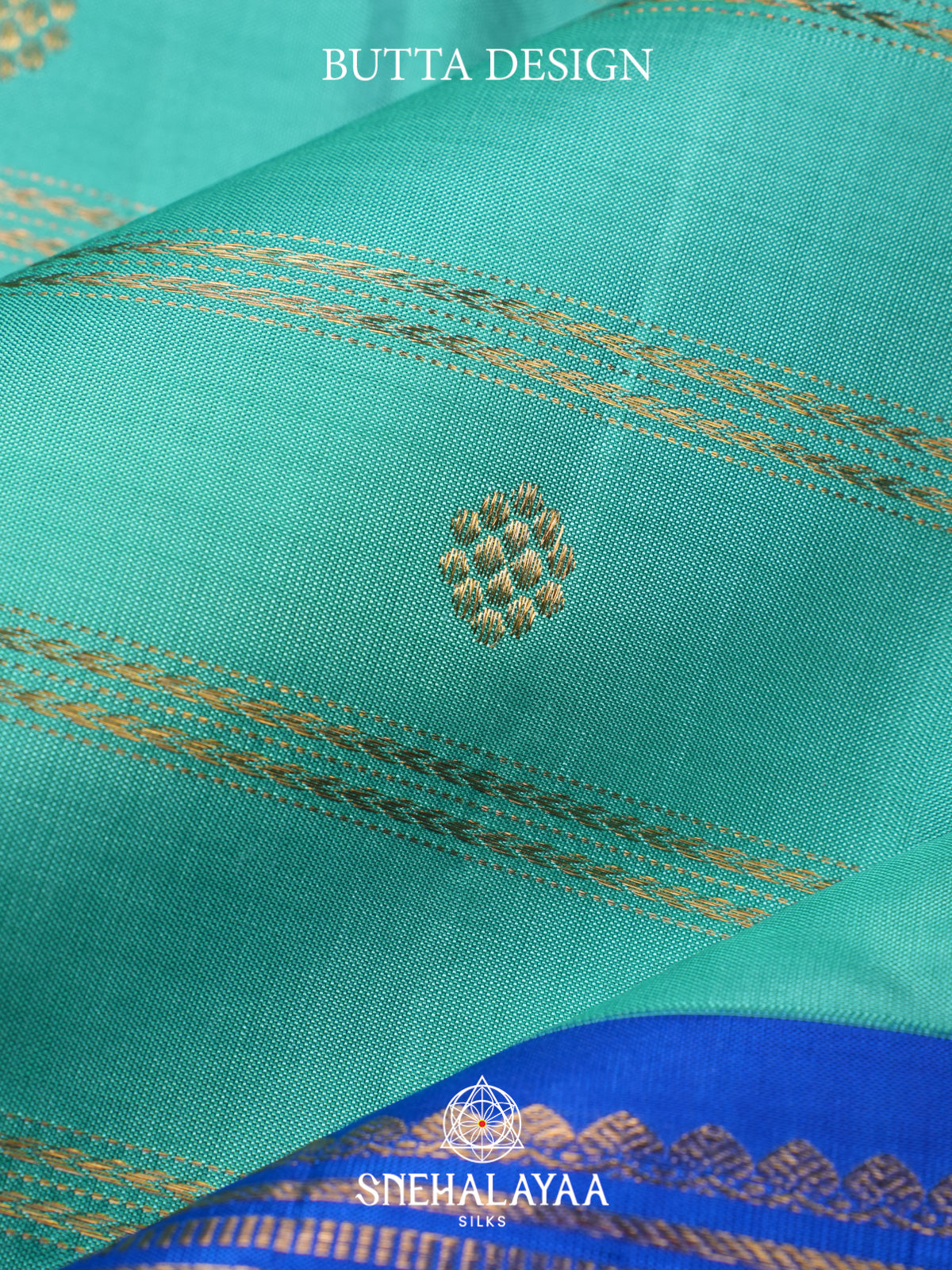 Teal Blue Kanjivaram Silk Saree