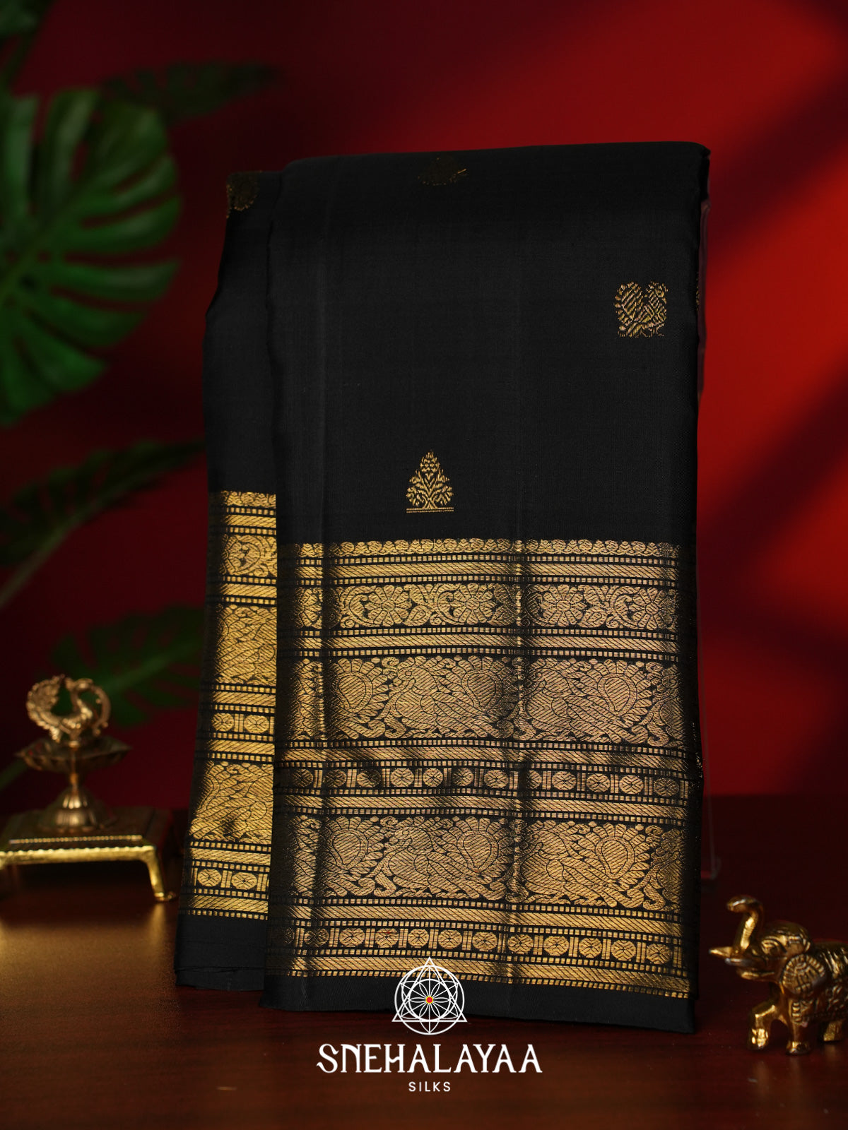 Black Kanjivaram Silk Saree