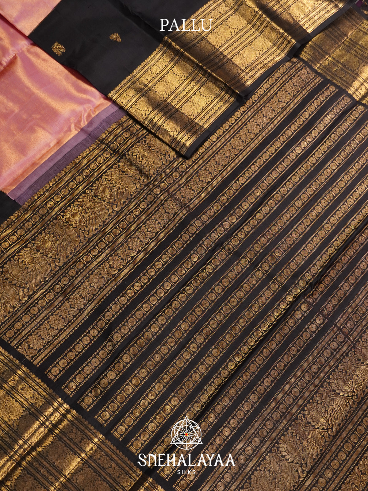Black Kanjivaram Silk Saree