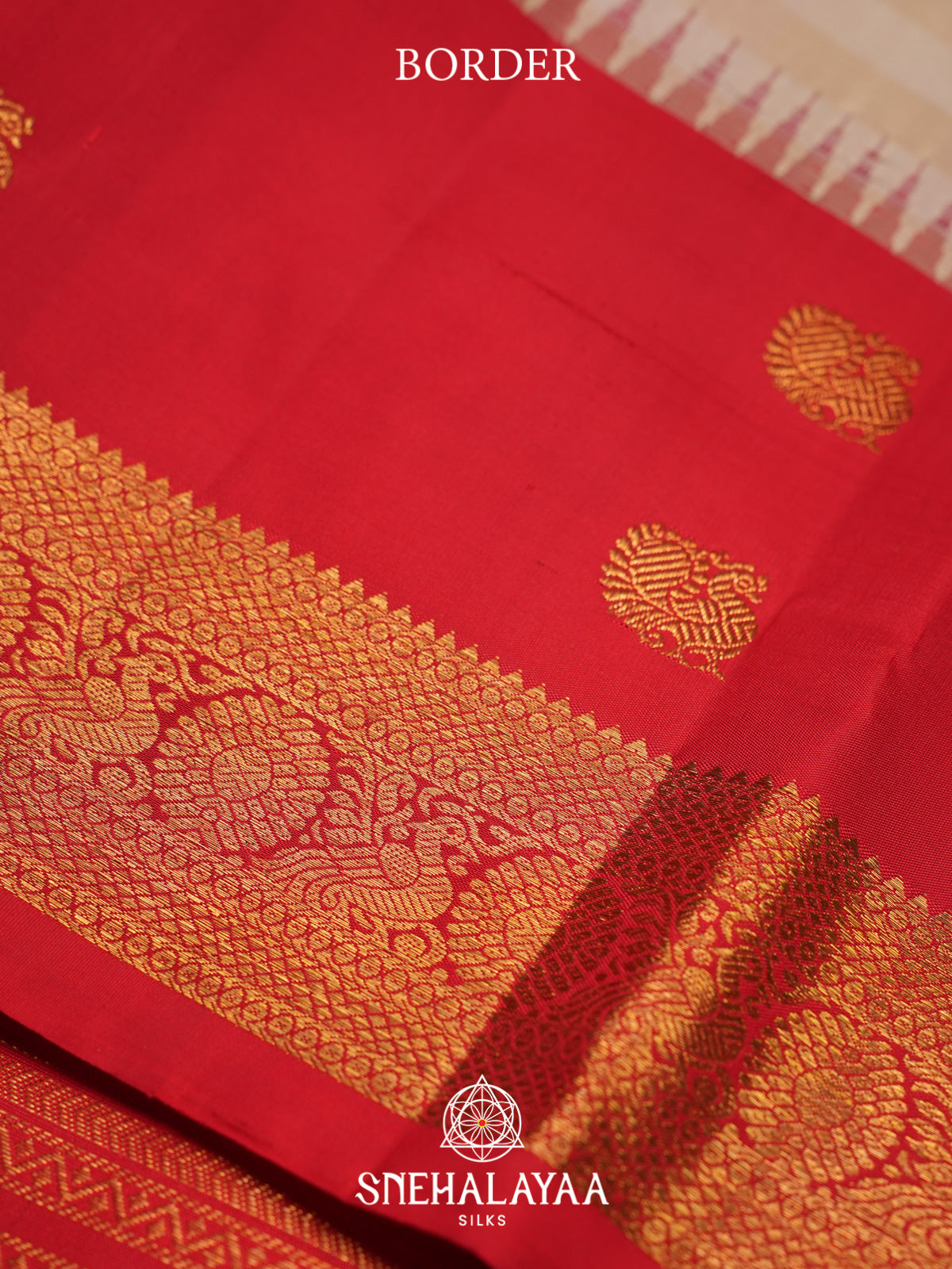 Cream Kanjivaram Silk Saree