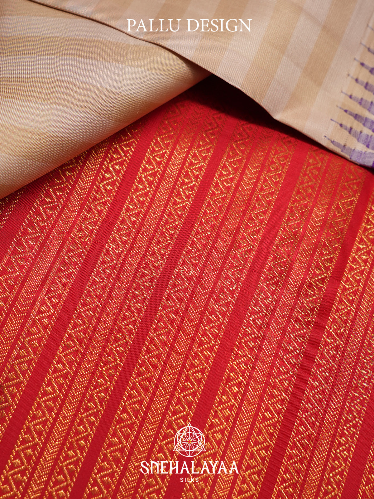 Cream Kanjivaram Silk Saree