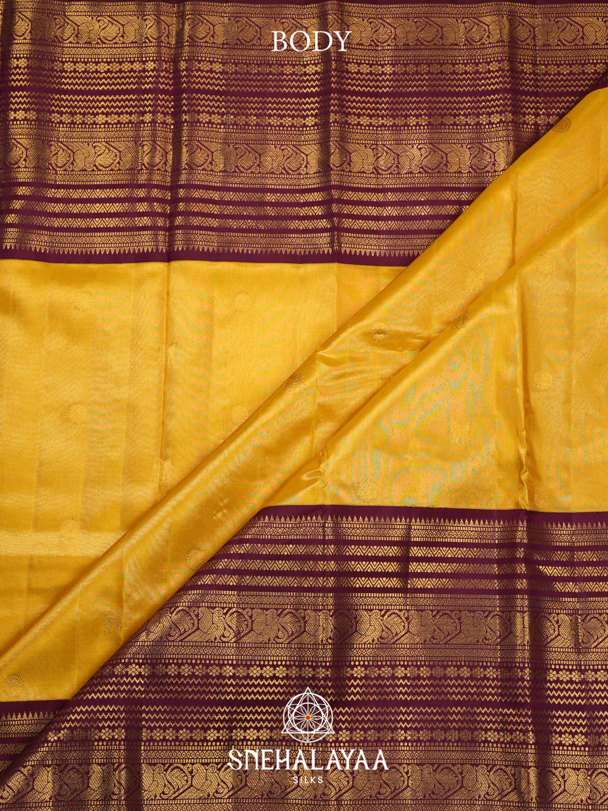 Mango Yellow Kanjivaram Silk Saree
