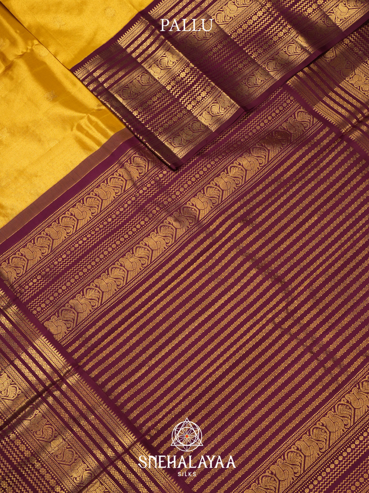 Mango Yellow Kanjivaram Silk Saree