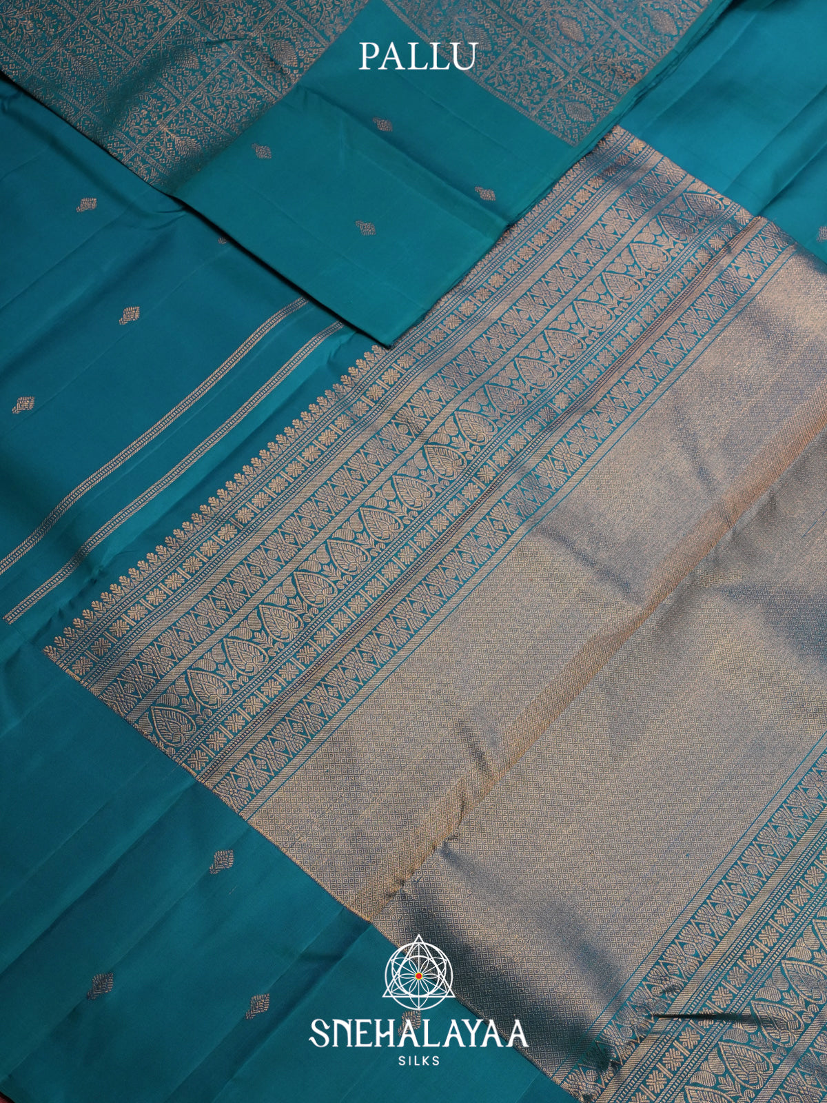 Peacock Blue Kanjivaram Silk Saree