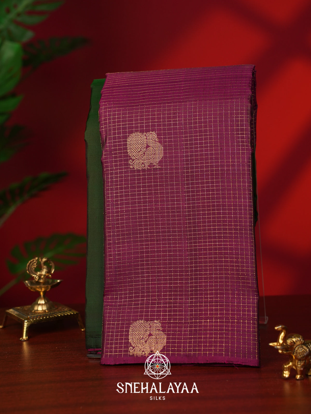 Forest Green Kanjivaram Silk Saree