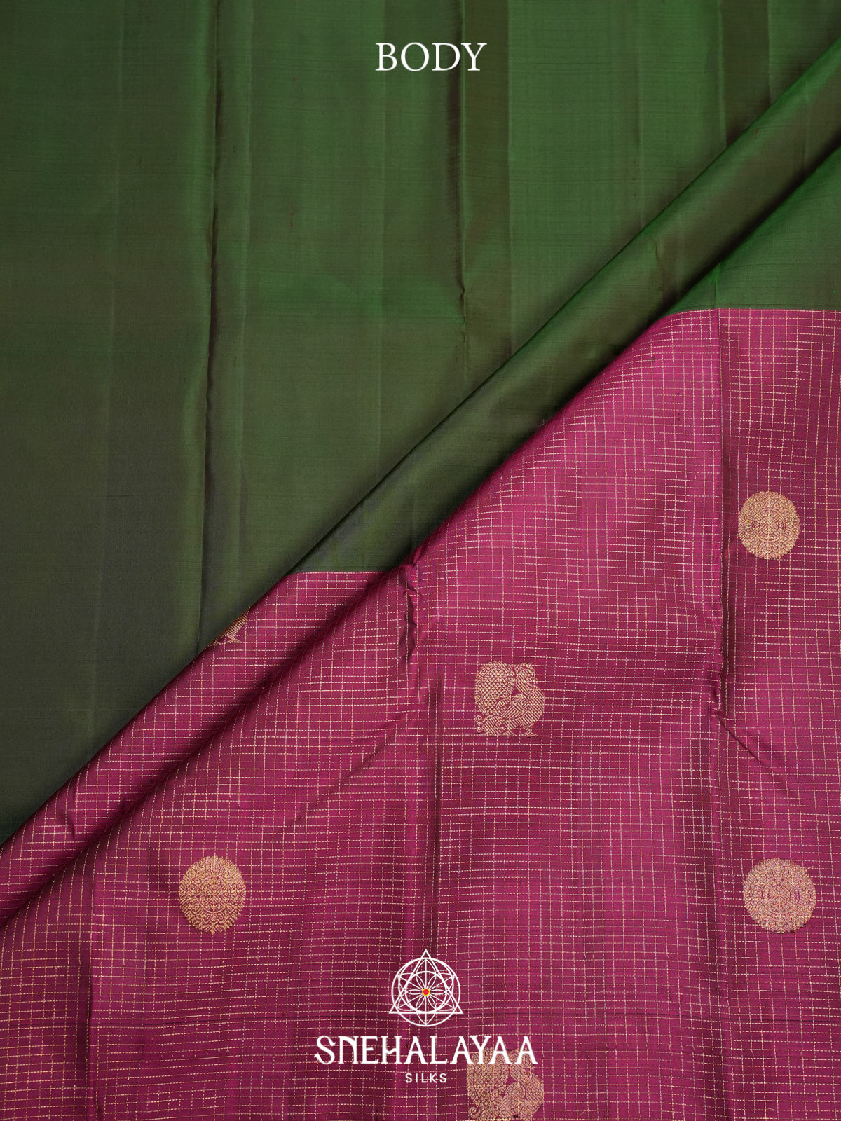 Forest Green Kanjivaram Silk Saree