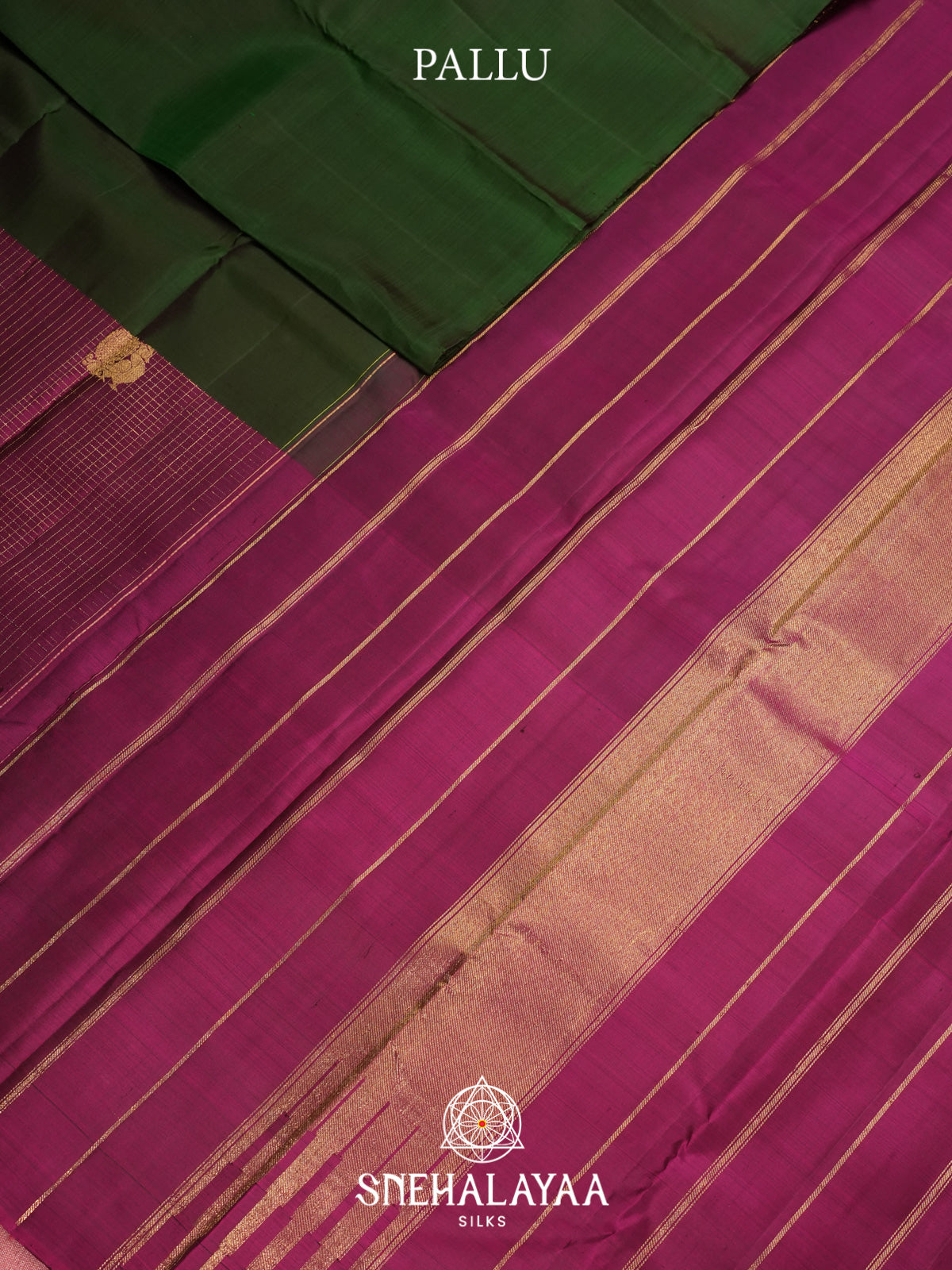 Forest Green Kanjivaram Silk Saree