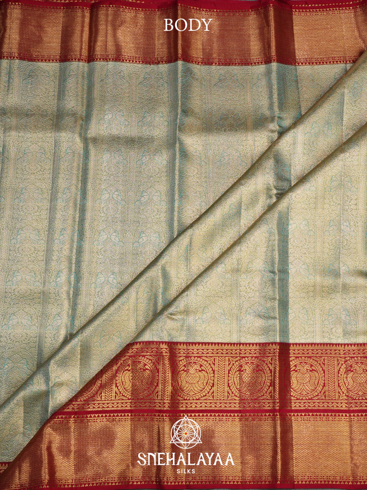 Pale Green Kanjivaram Silk Saree