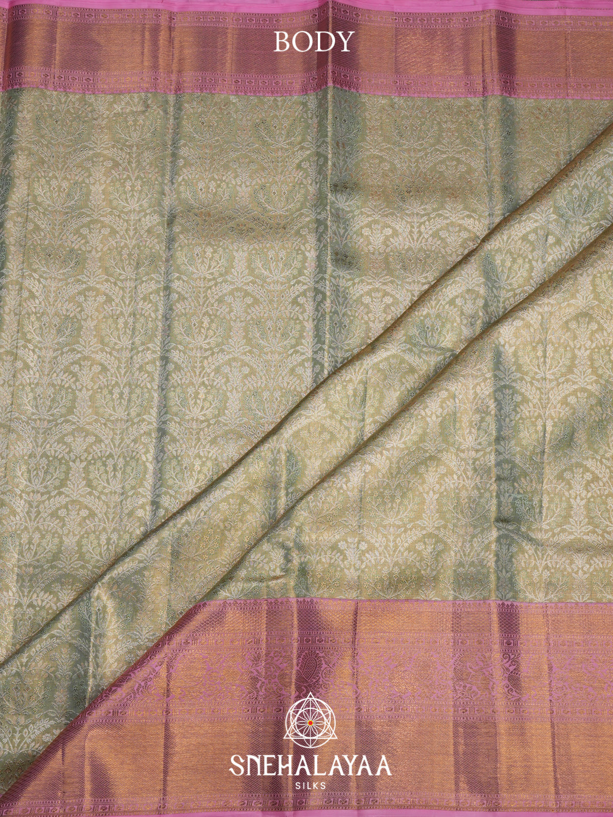Pale Green Kanjivaram Silk Saree