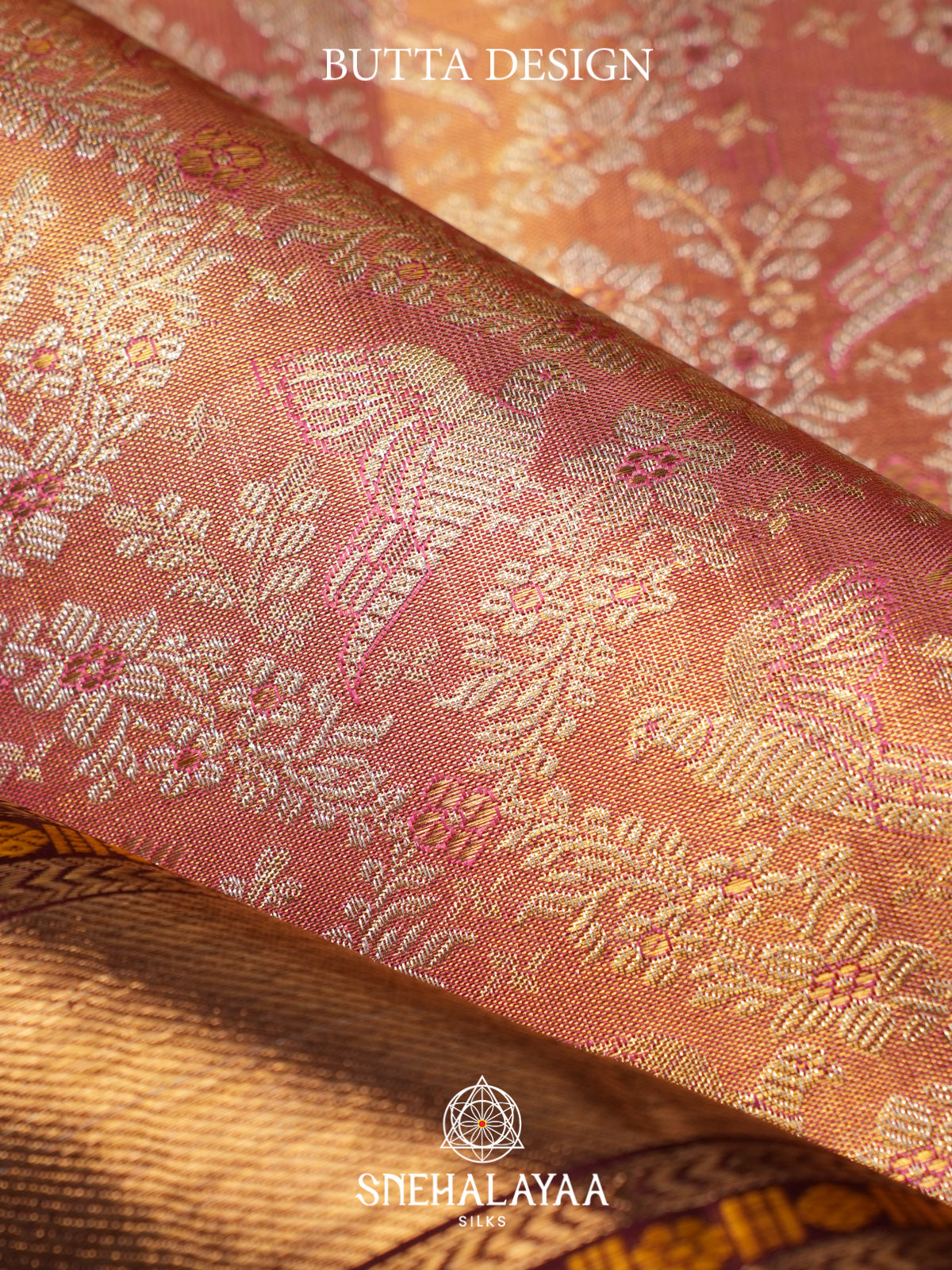Peach Kanjivaram Silk Saree