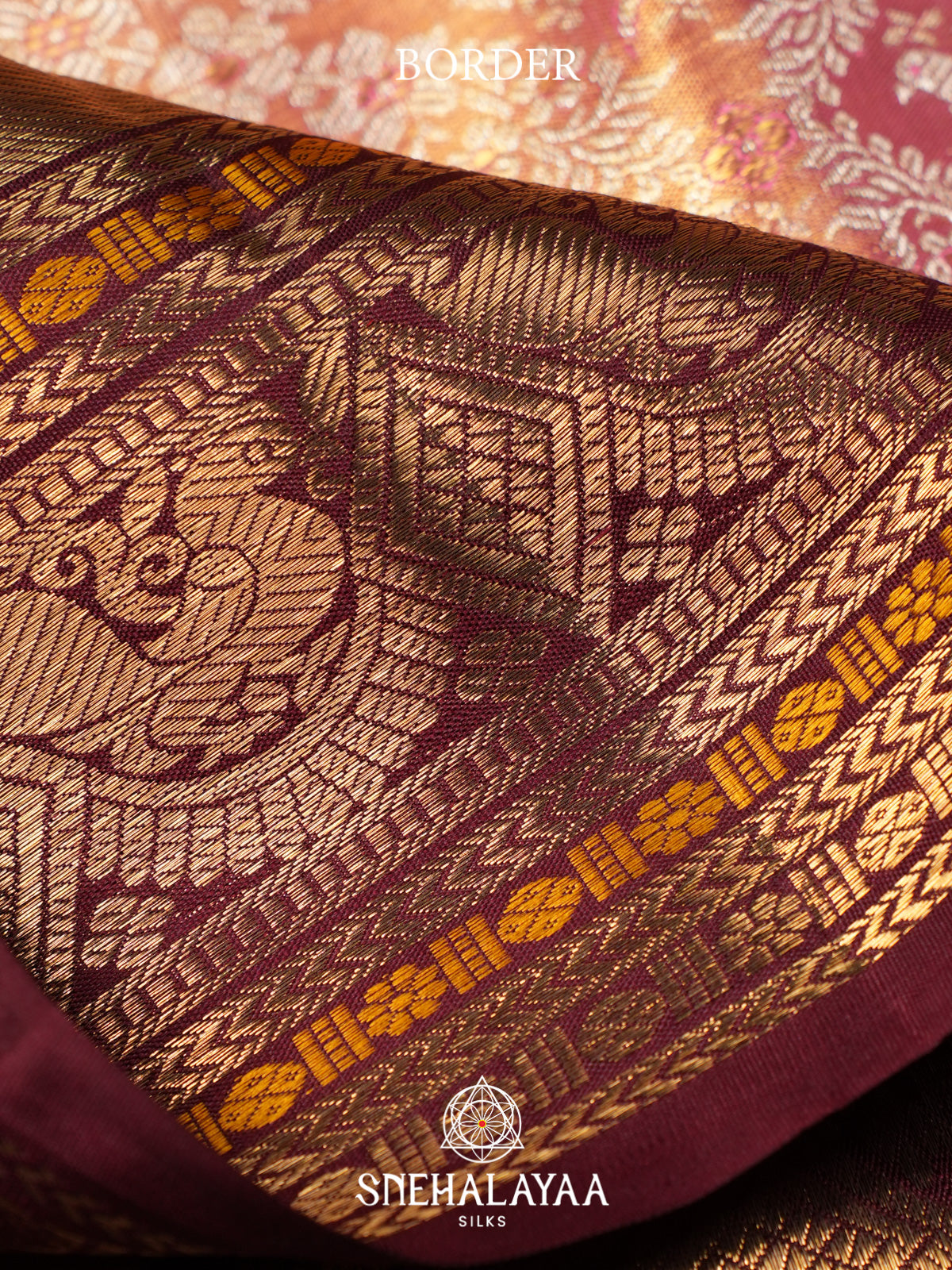 Peach Kanjivaram Silk Saree