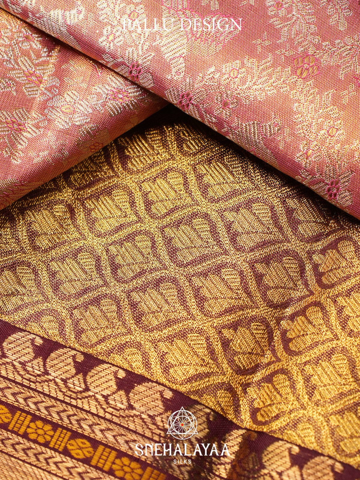 Peach Kanjivaram Silk Saree