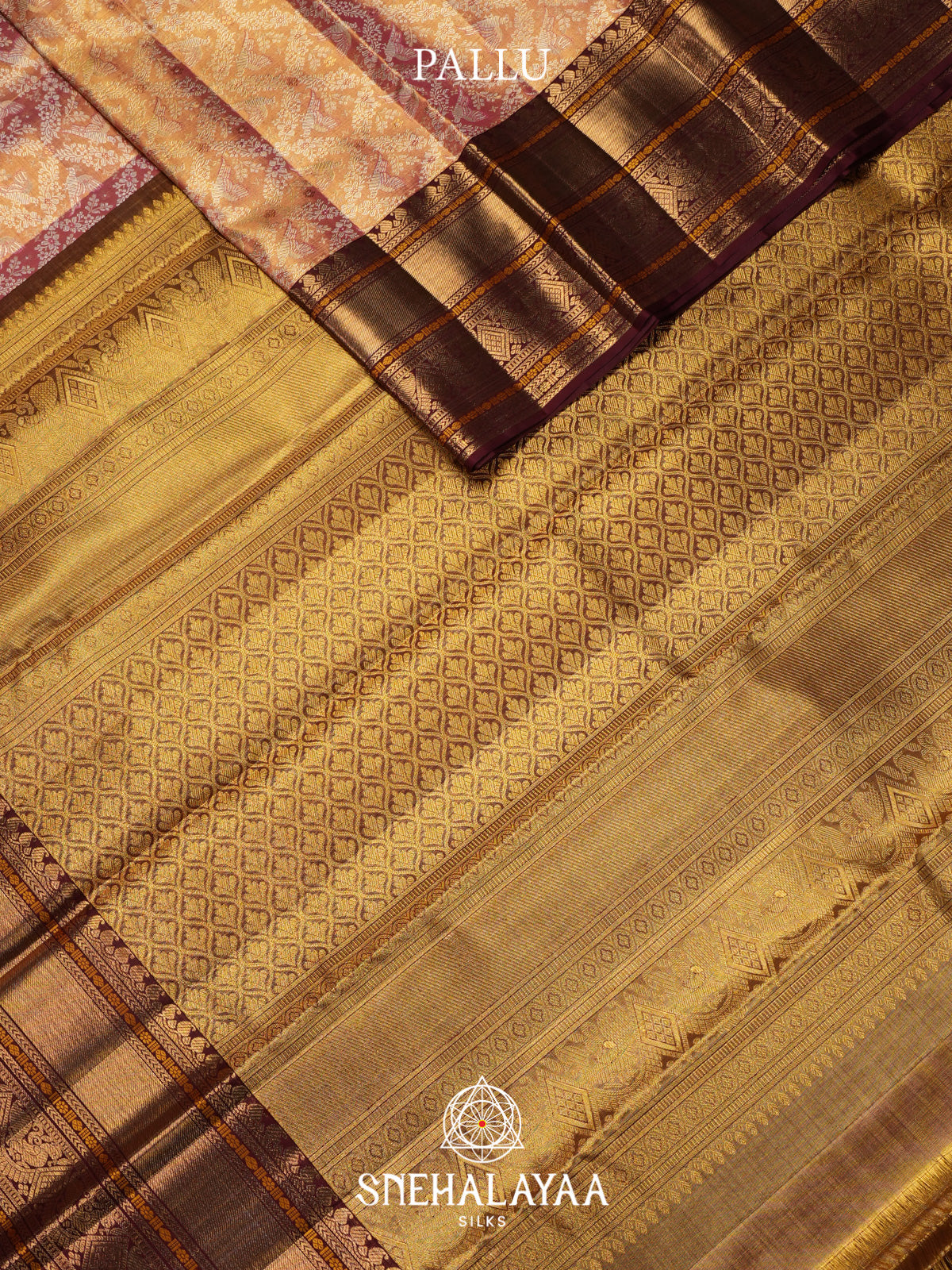 Peach Kanjivaram Silk Saree