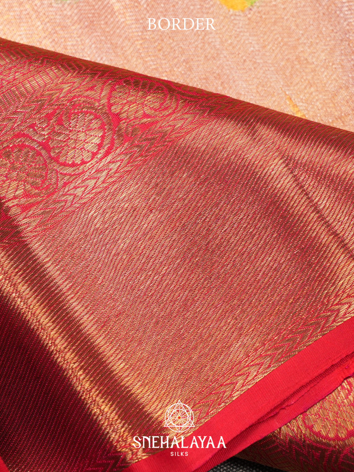 Peach Kanjivaram Silk Saree