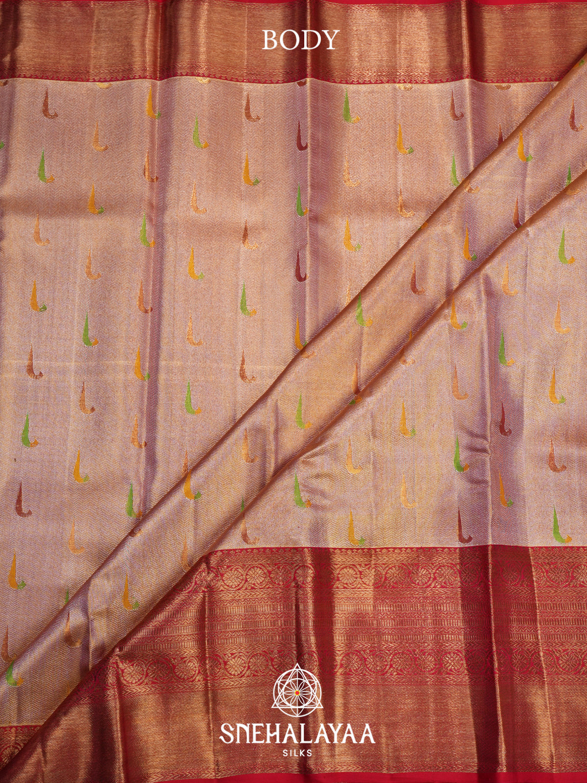 Peach Kanjivaram Silk Saree