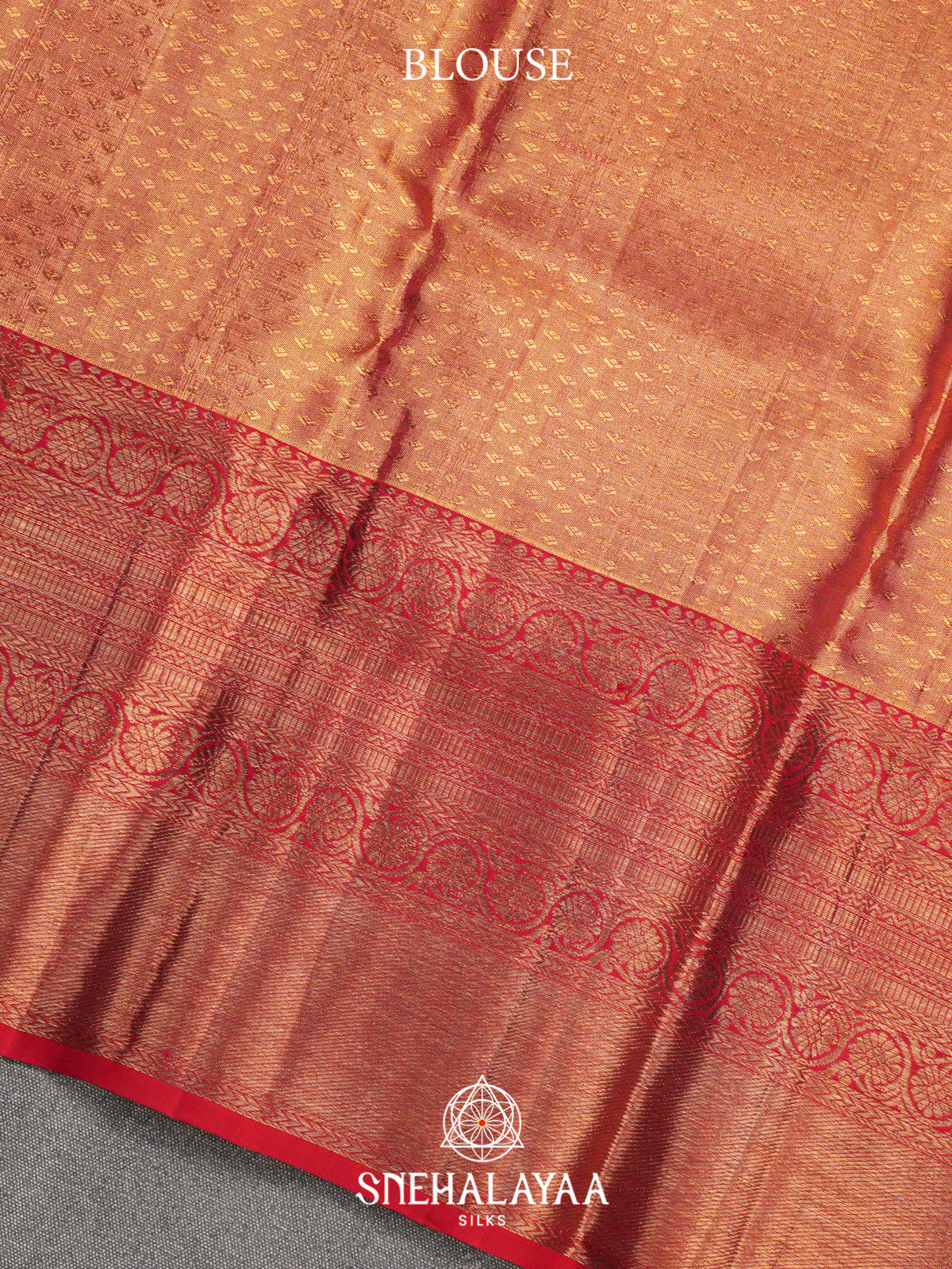 Peach Kanjivaram Silk Saree