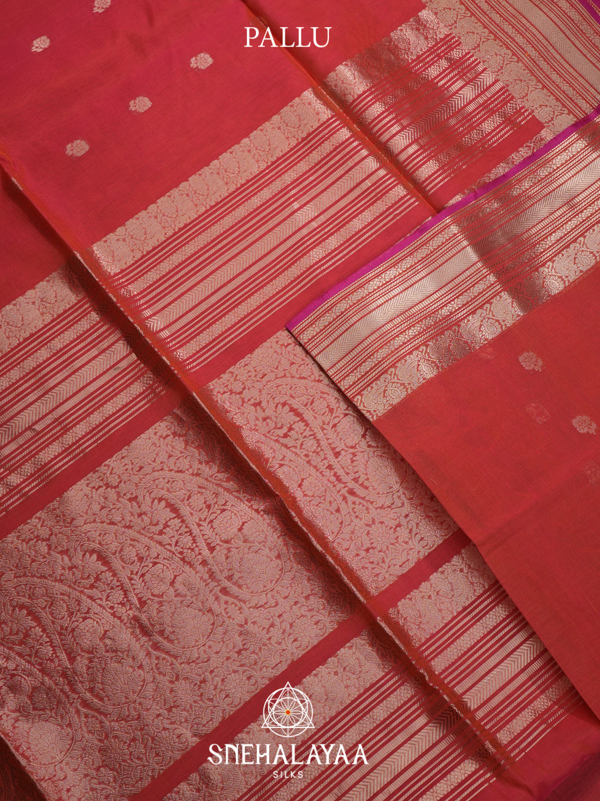 Red Kora Silk Cotton Saree
