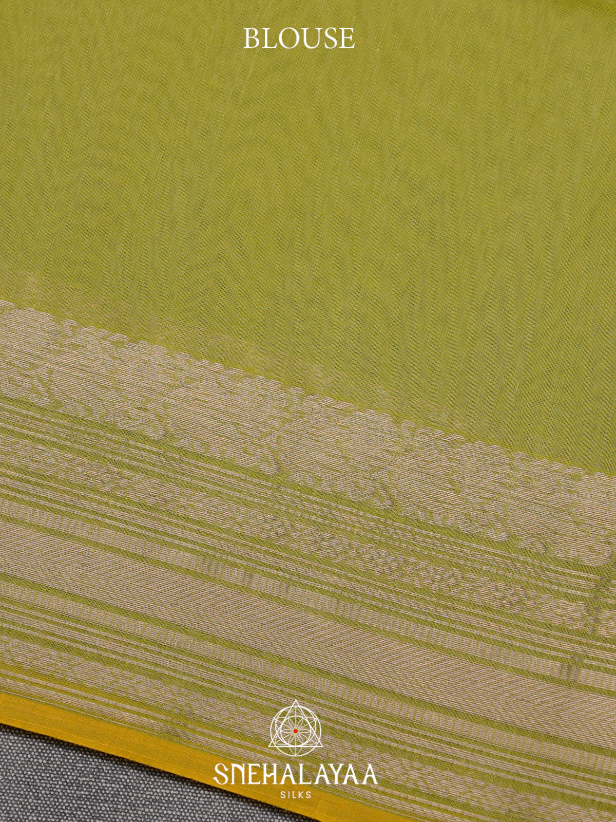 Lime Green Kora Silk Cotton Saree