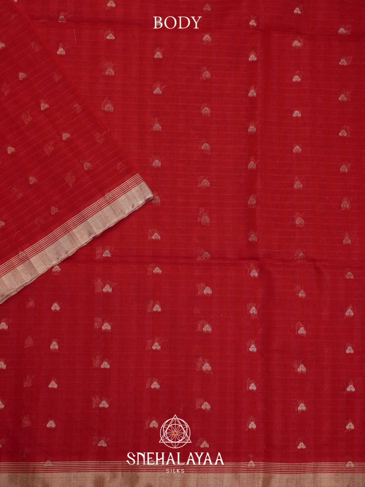 Maroon Kora Silk Cotton Saree