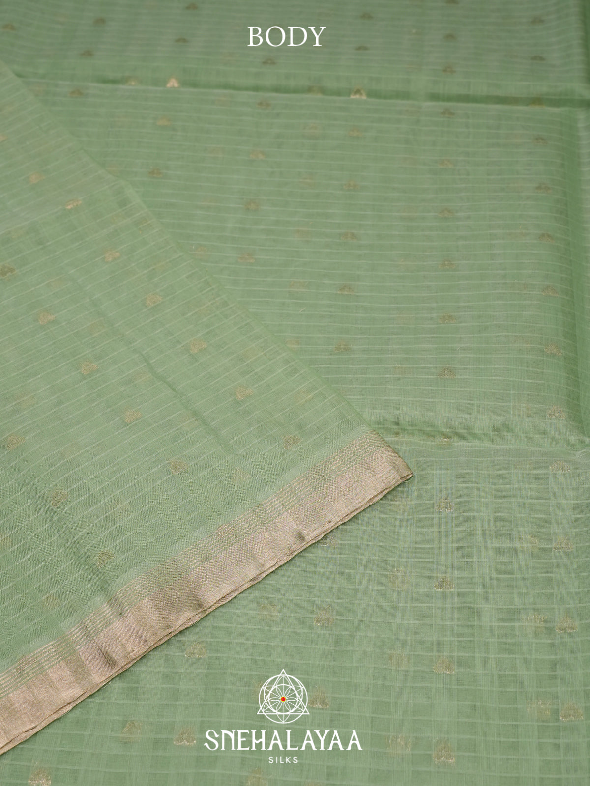 Mint Kora Silk Cotton Saree
