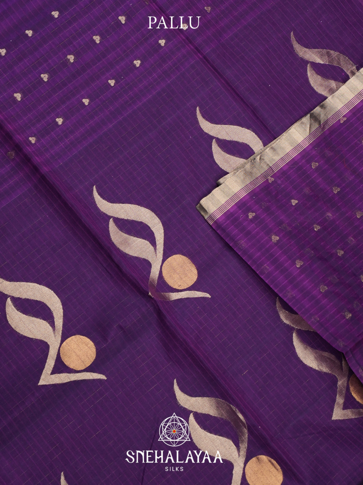 Purple Kora Silk Cotton Saree