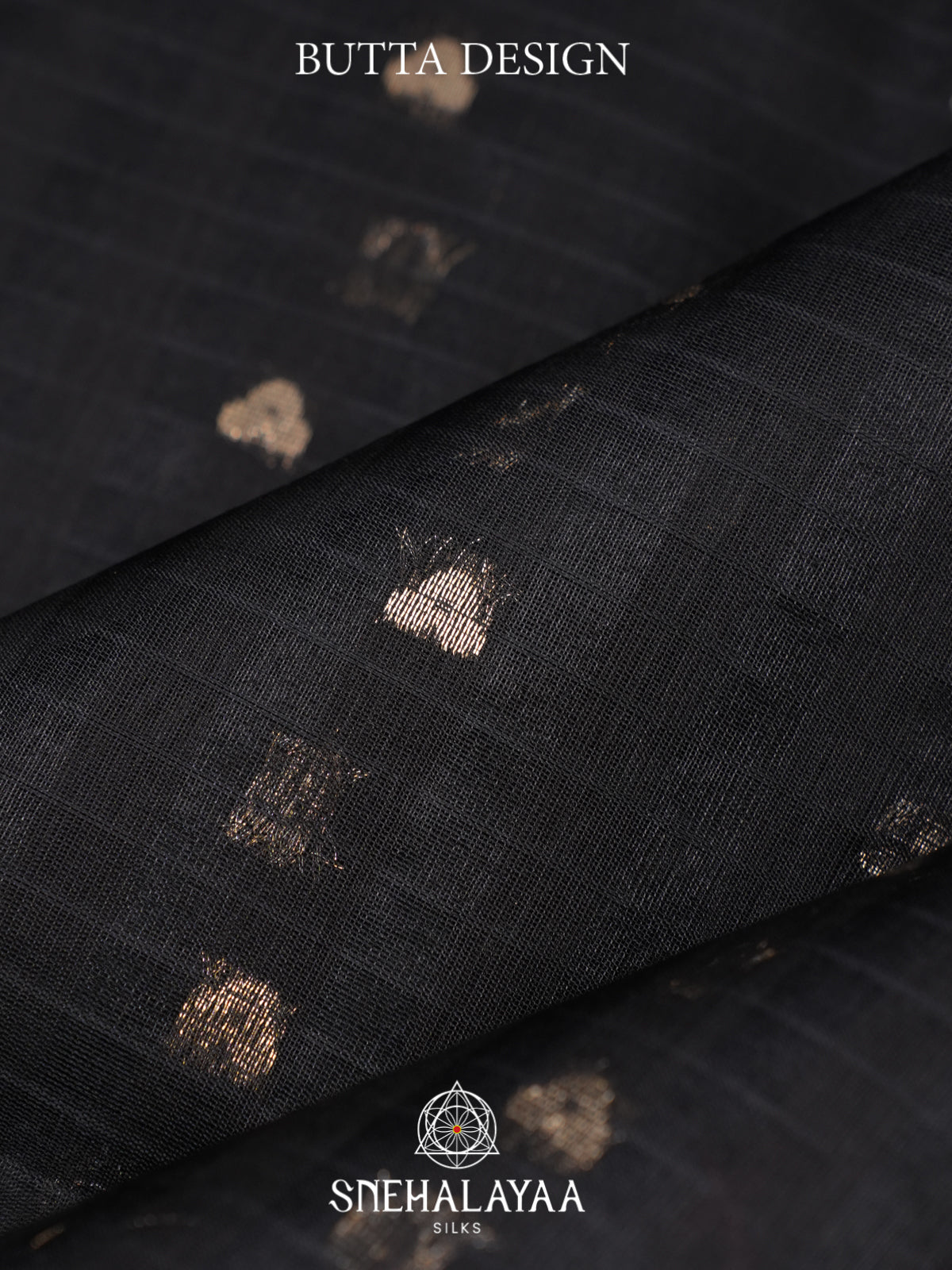 Black Kora Silk Cotton Saree