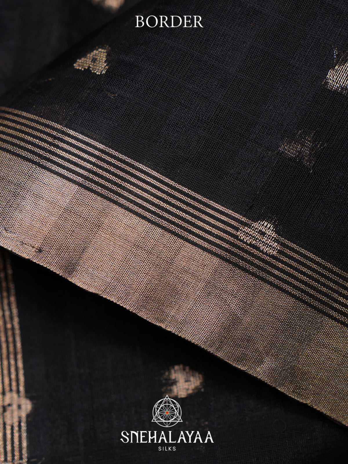 Black Kora Silk Cotton Saree