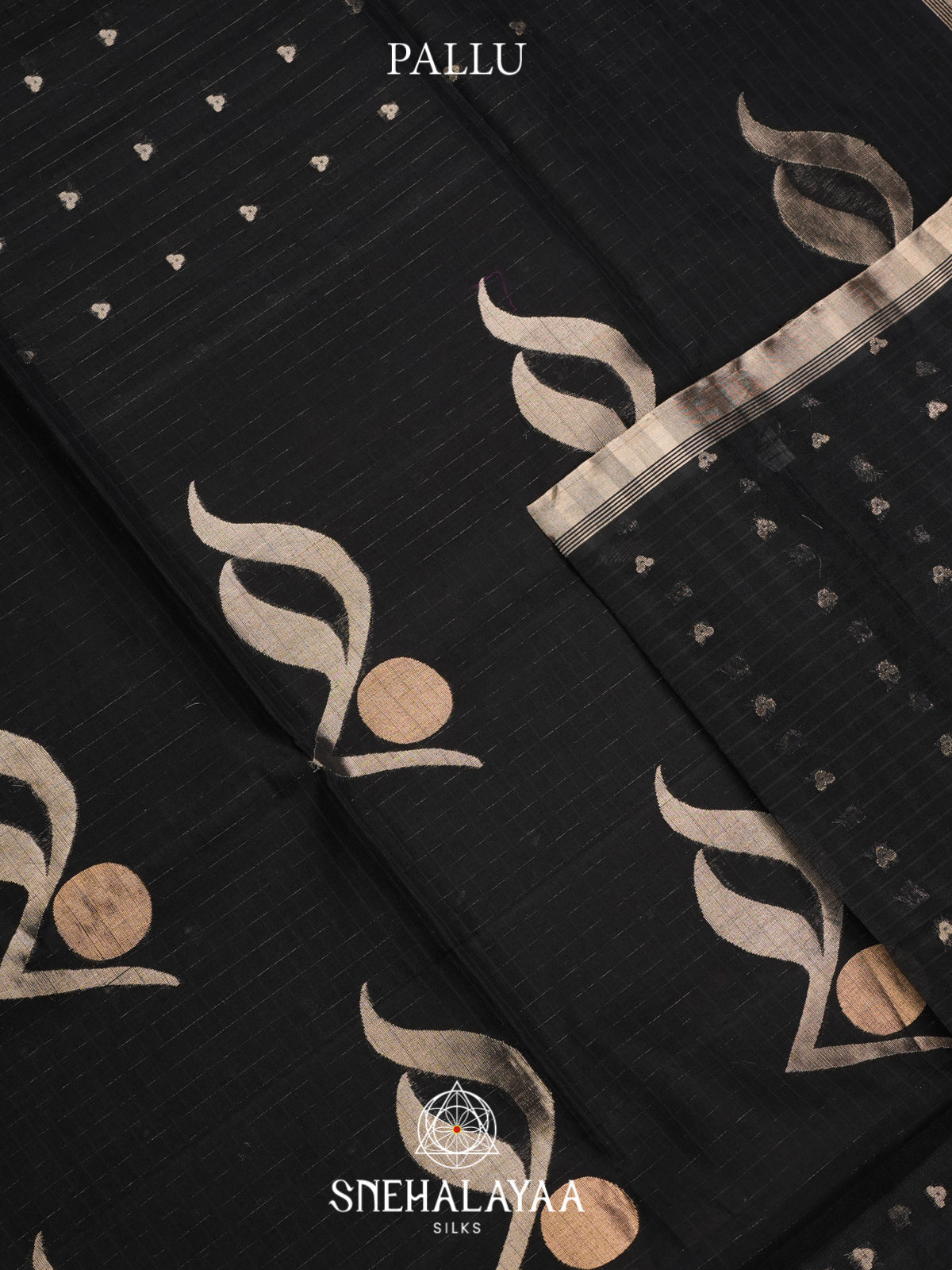 Black Kora Silk Cotton Saree