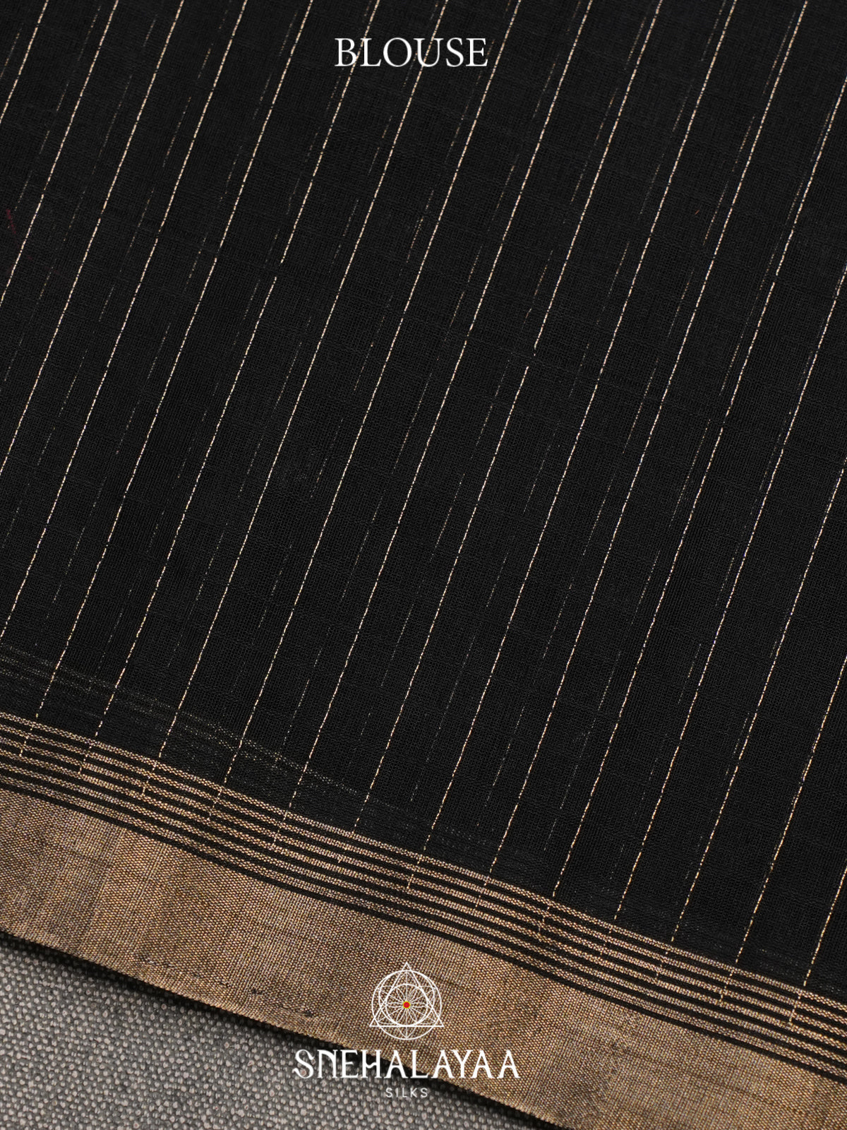 Black Kora Silk Cotton Saree