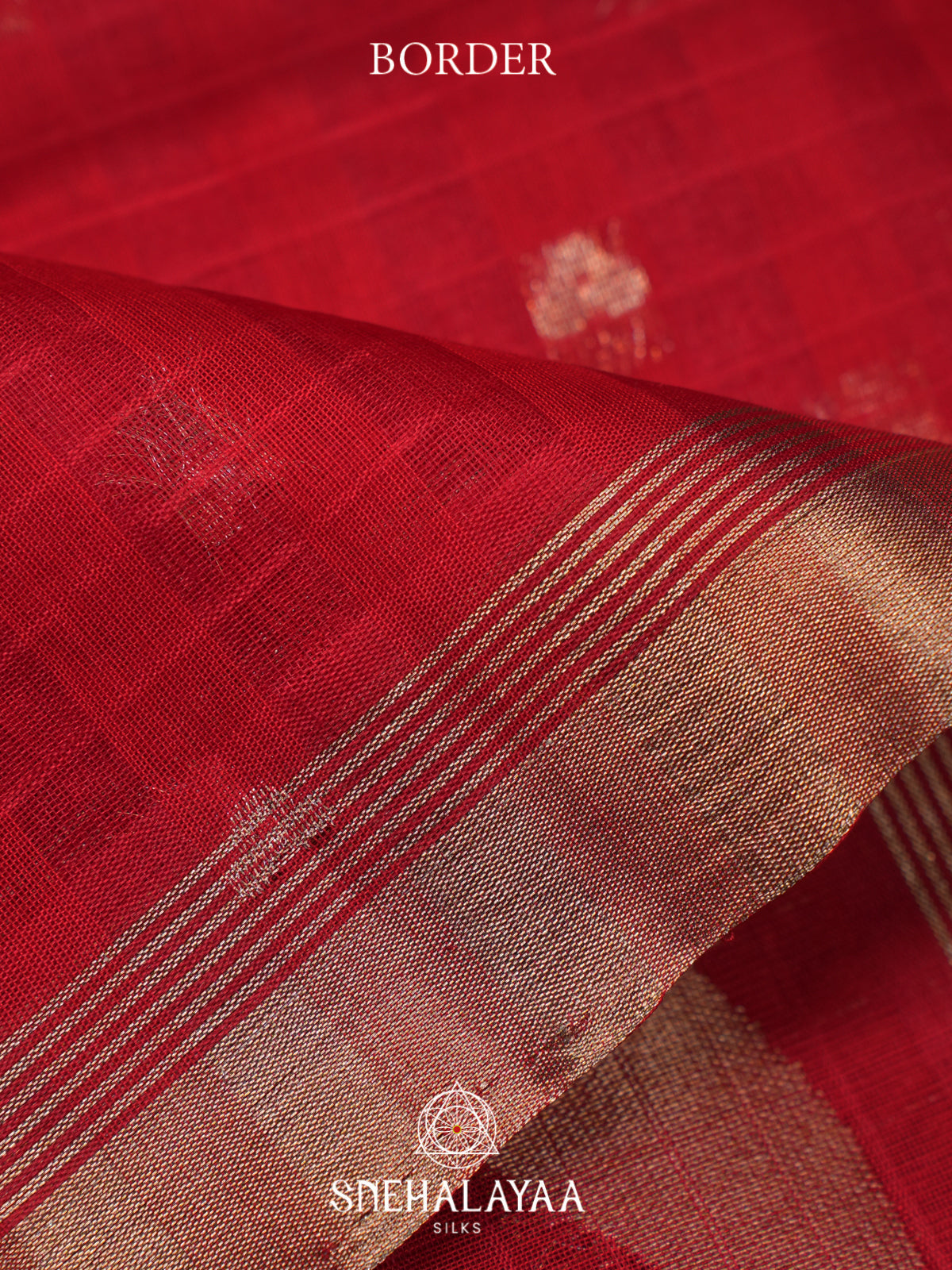 Red Kora Silk Cotton Saree