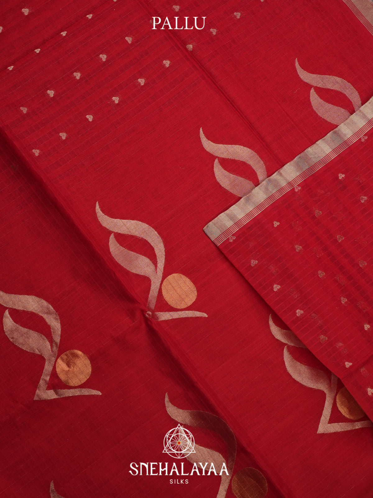 Red Kora Silk Cotton Saree