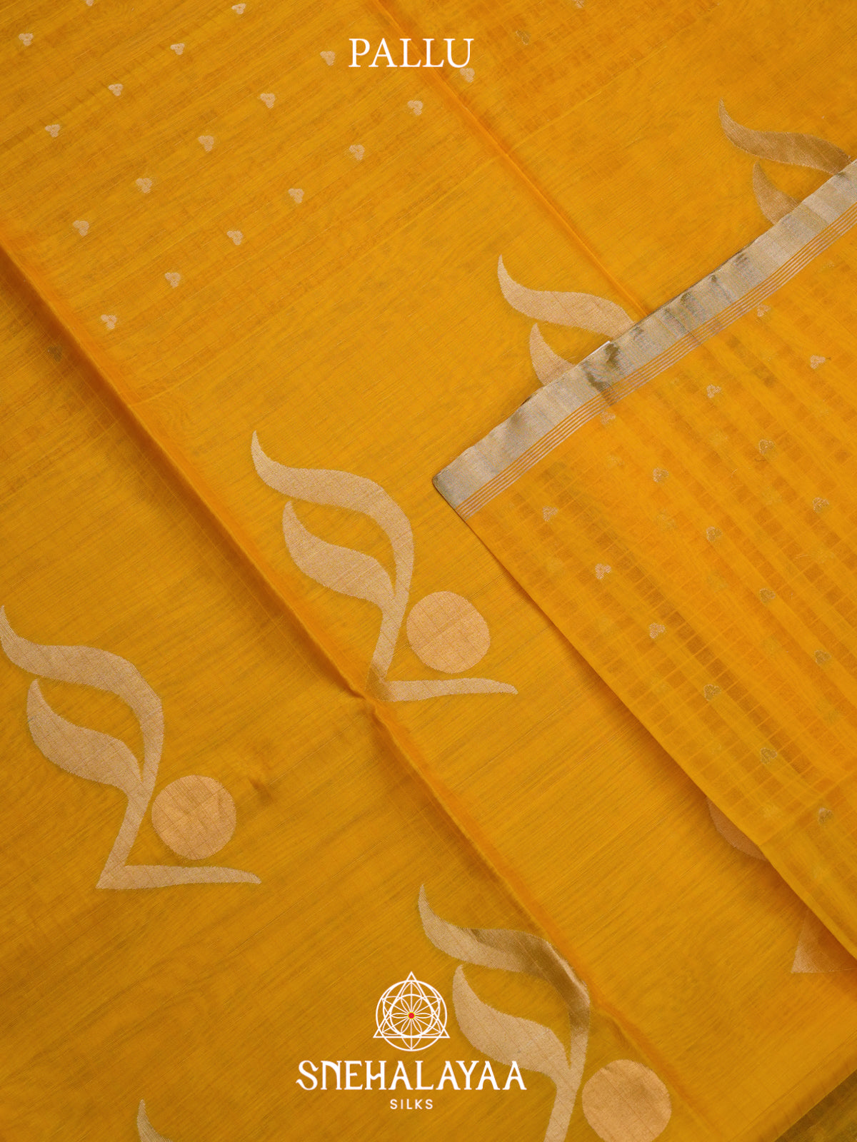 Yellow Kora Silk Cotton Saree
