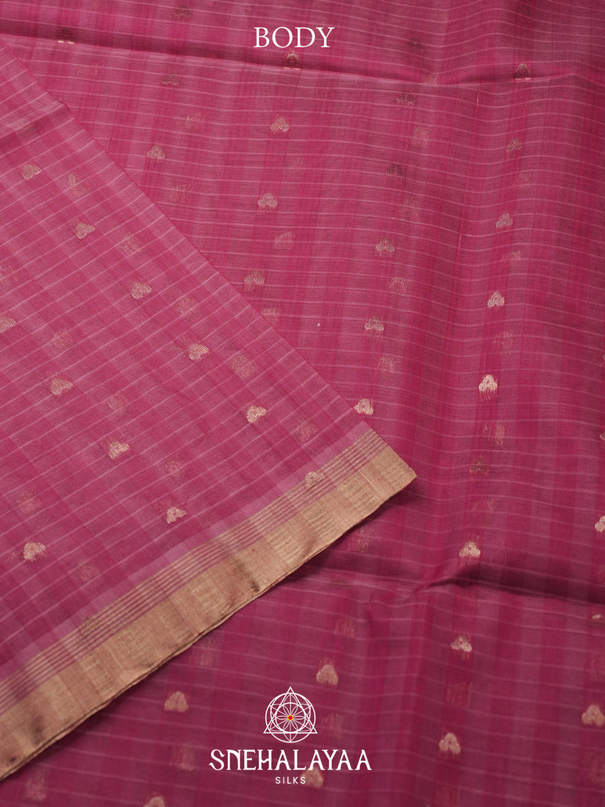 Pink Kora Silk Cotton Saree