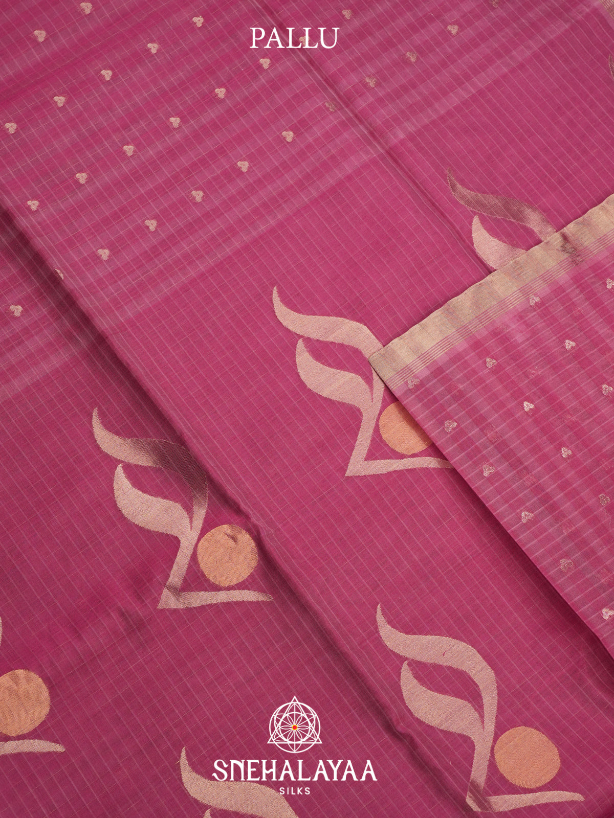 Pink Kora Silk Cotton Saree