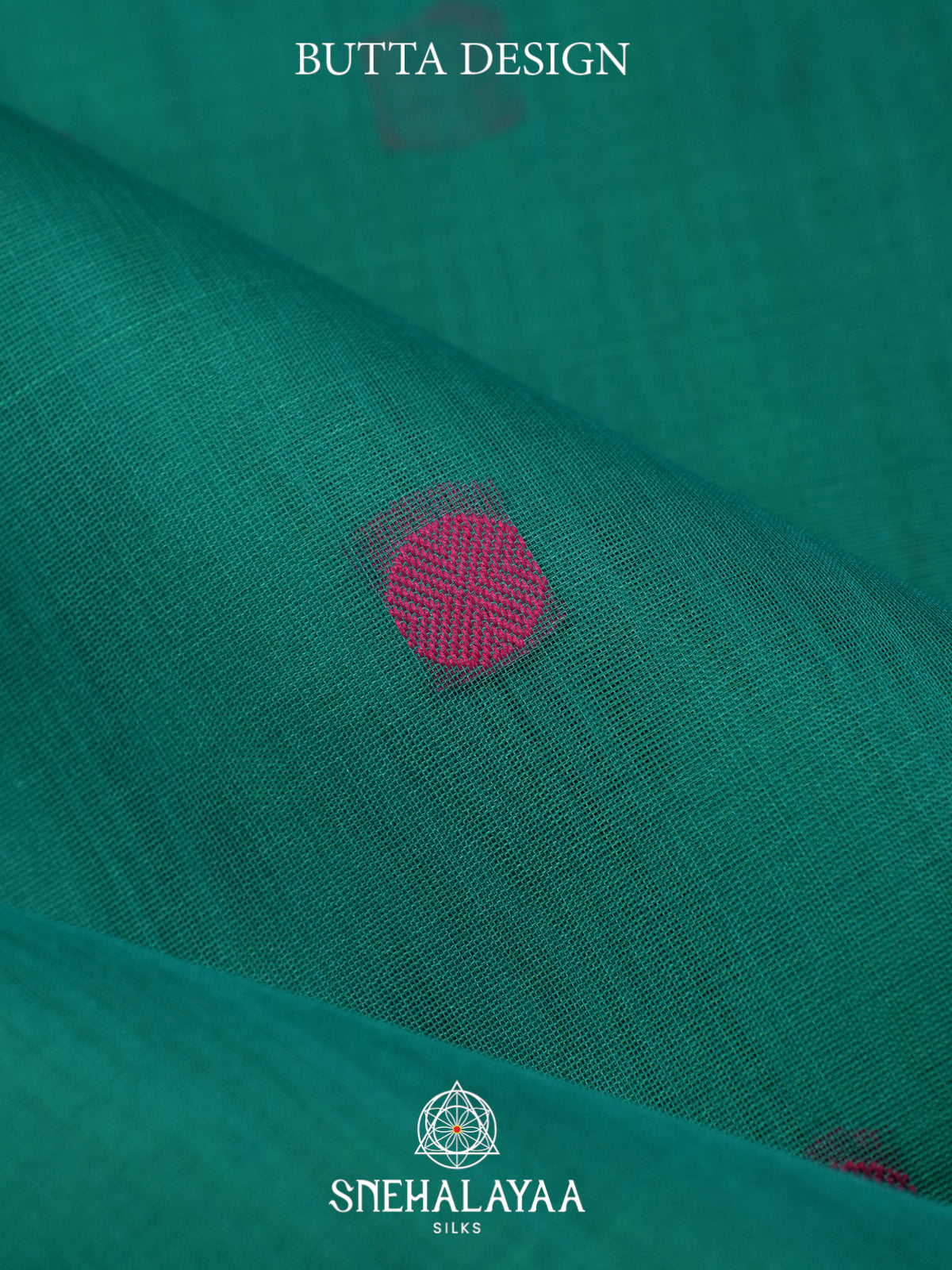 Teal Green Kora Silk Cotton Saree